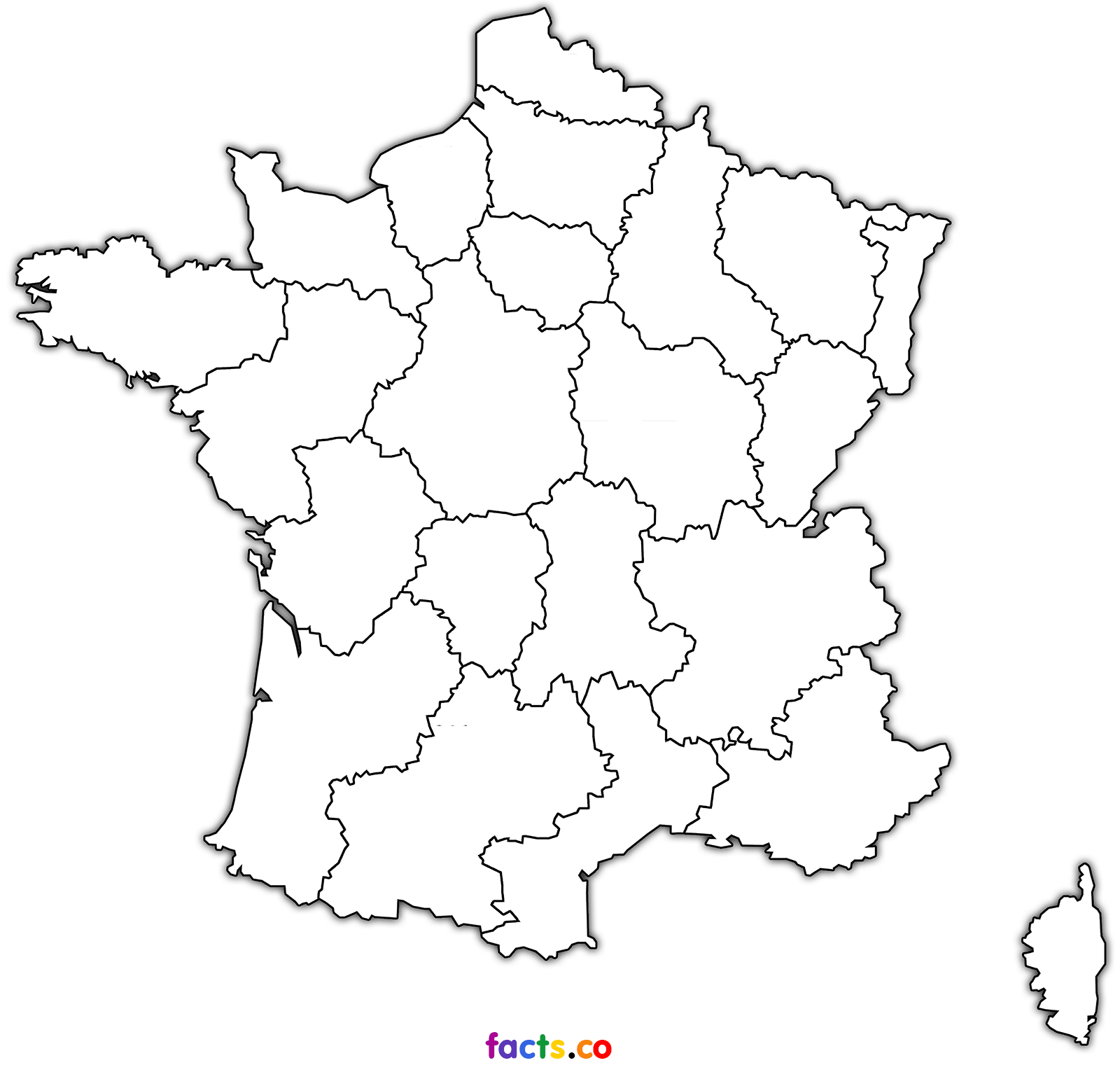 Map Of France Coloring Page