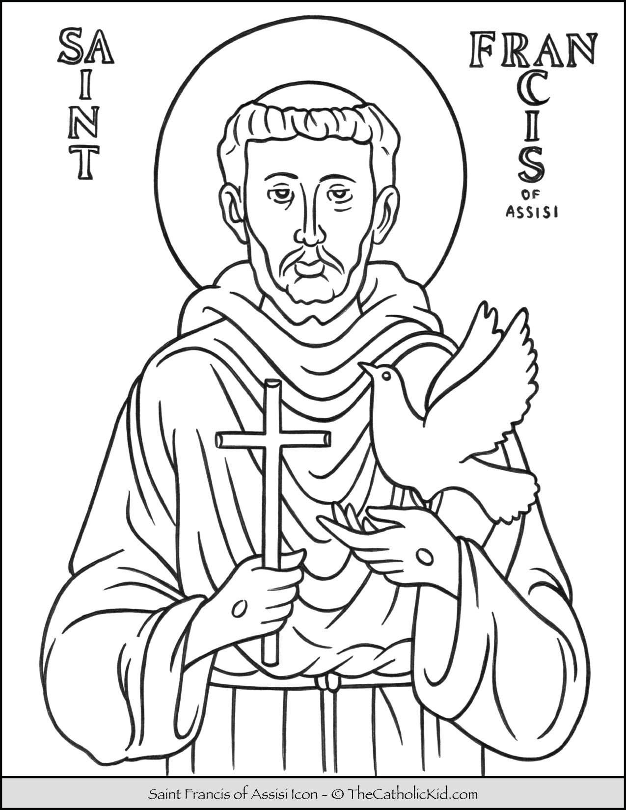 Francis Archives The Catholic Kid Catholic Coloring Pages And Games For Children