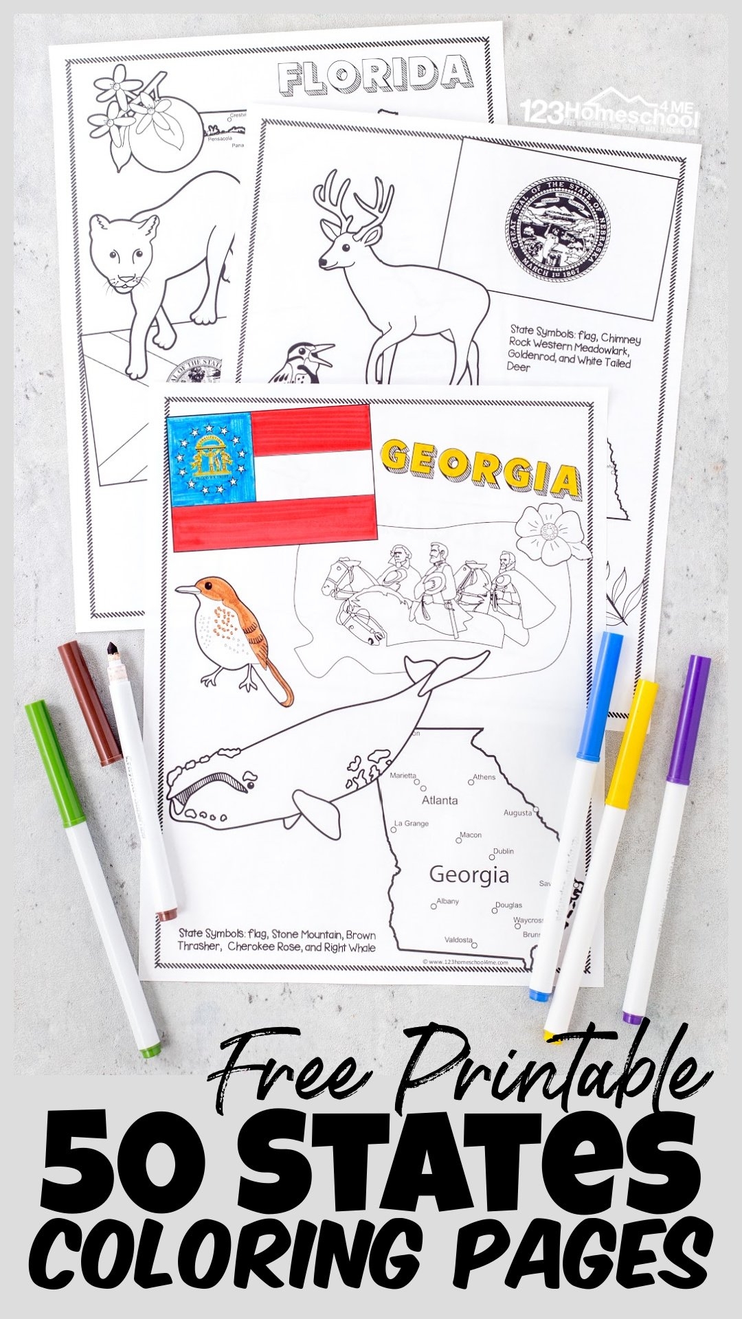 State Coloring Pages With Facts