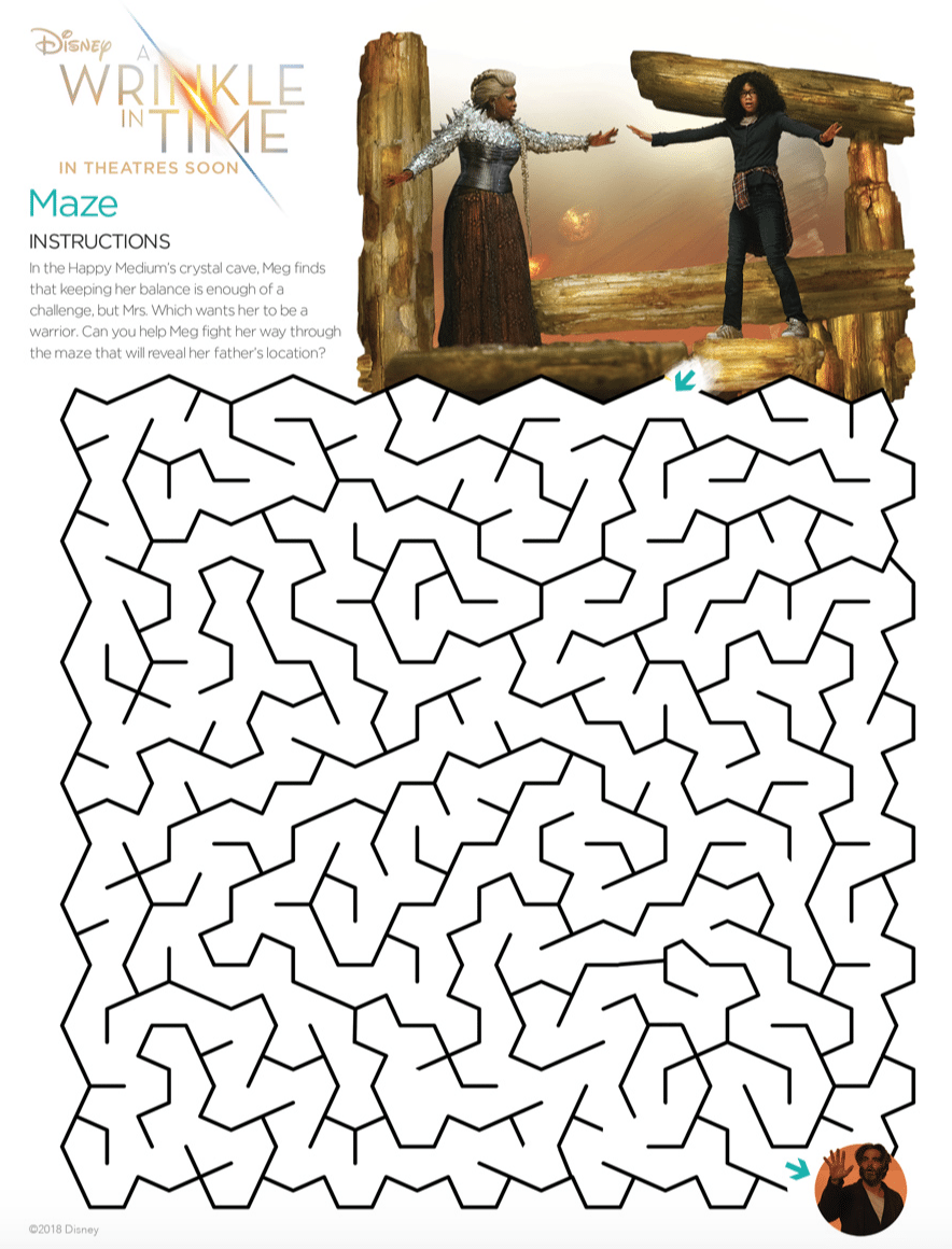 Free A Wrinkle In Time Coloring Pages And Activity Sheets WrinkleInTimeEvent