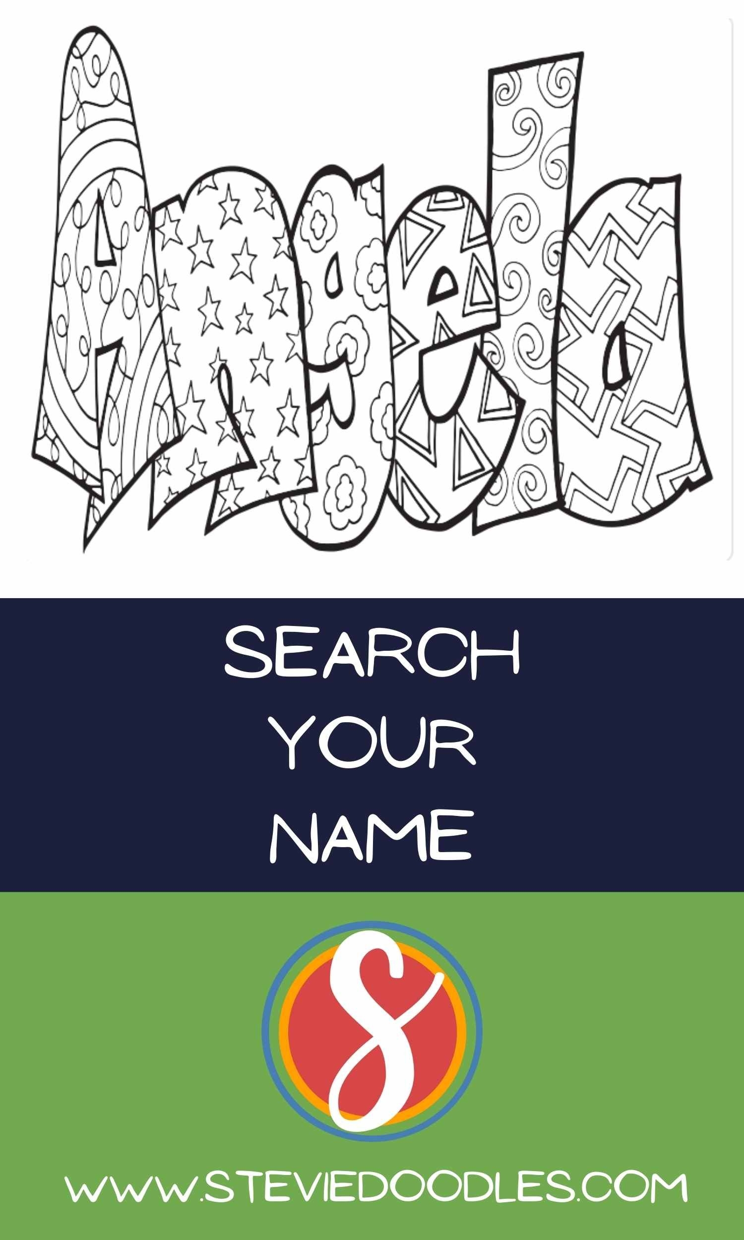 Free ANGELA Coloring Pages Stevie Doodles