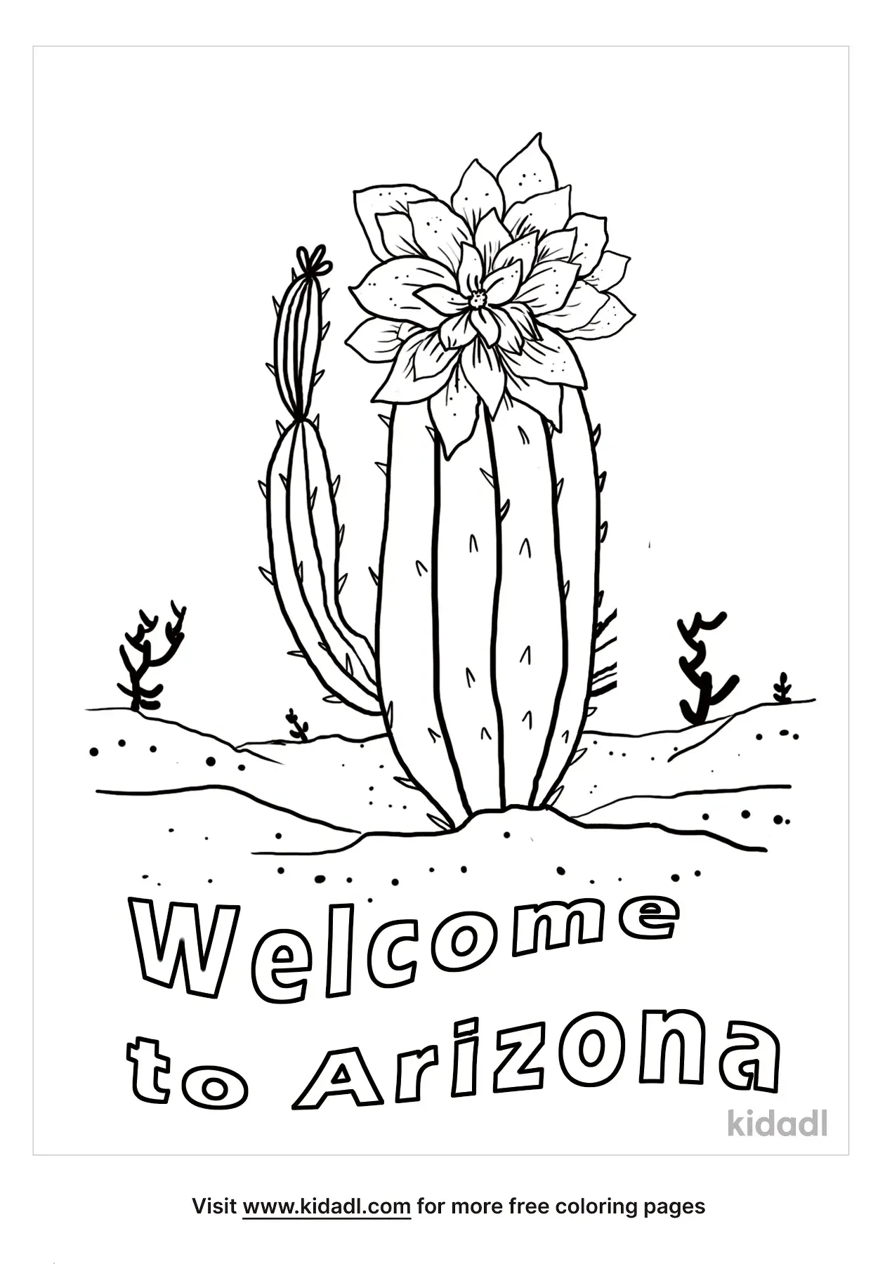 Free Arizona Coloring Page Coloring Page Printables Kidadl