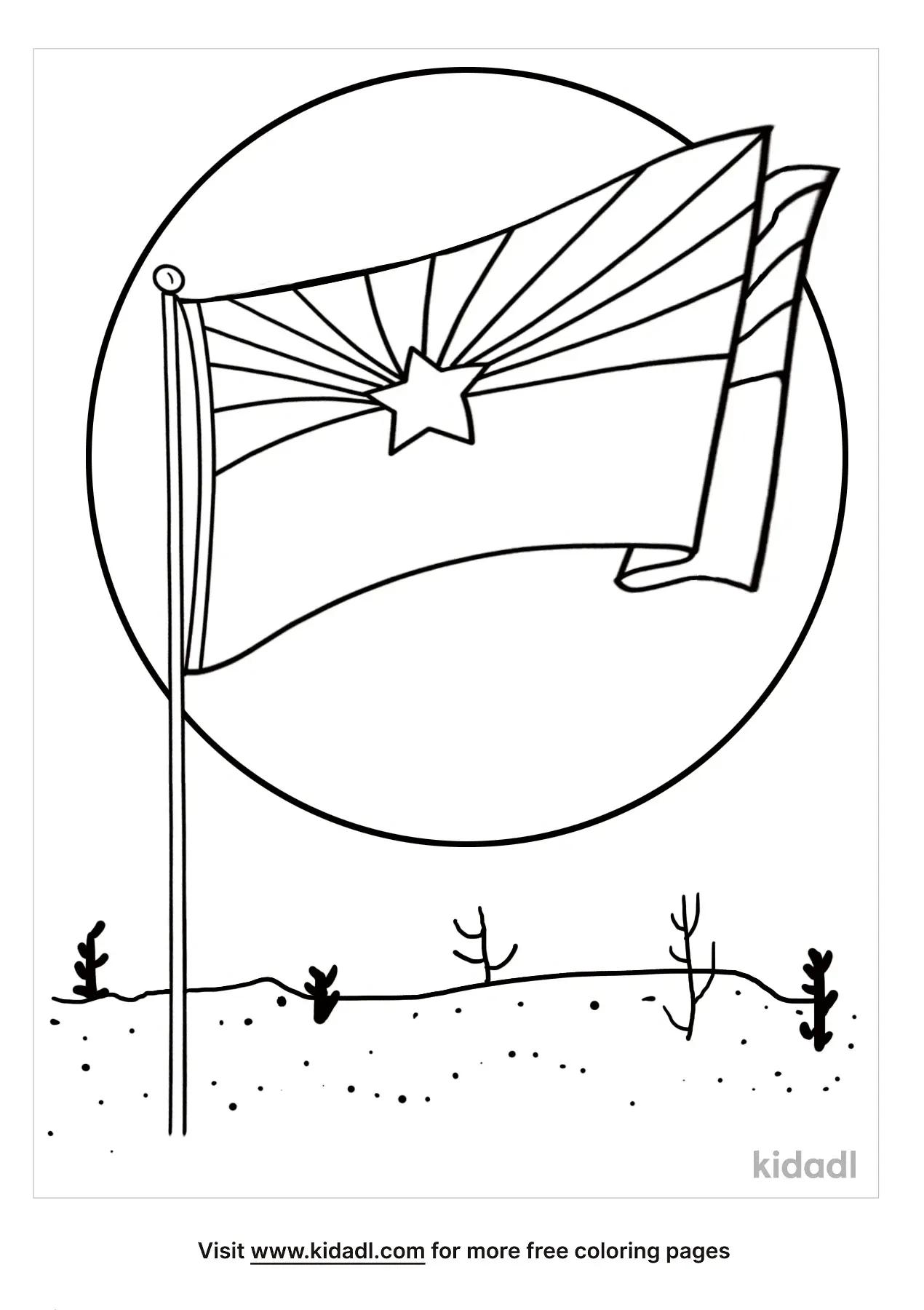 Free Arizona State Flag Coloring Page Coloring Page Printables Kidadl