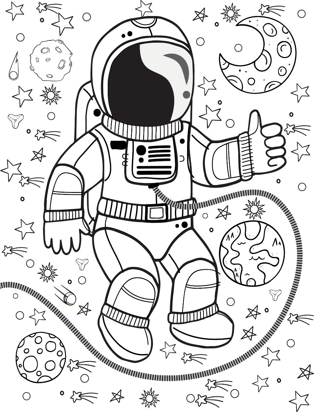 Astronaut Coloring Page