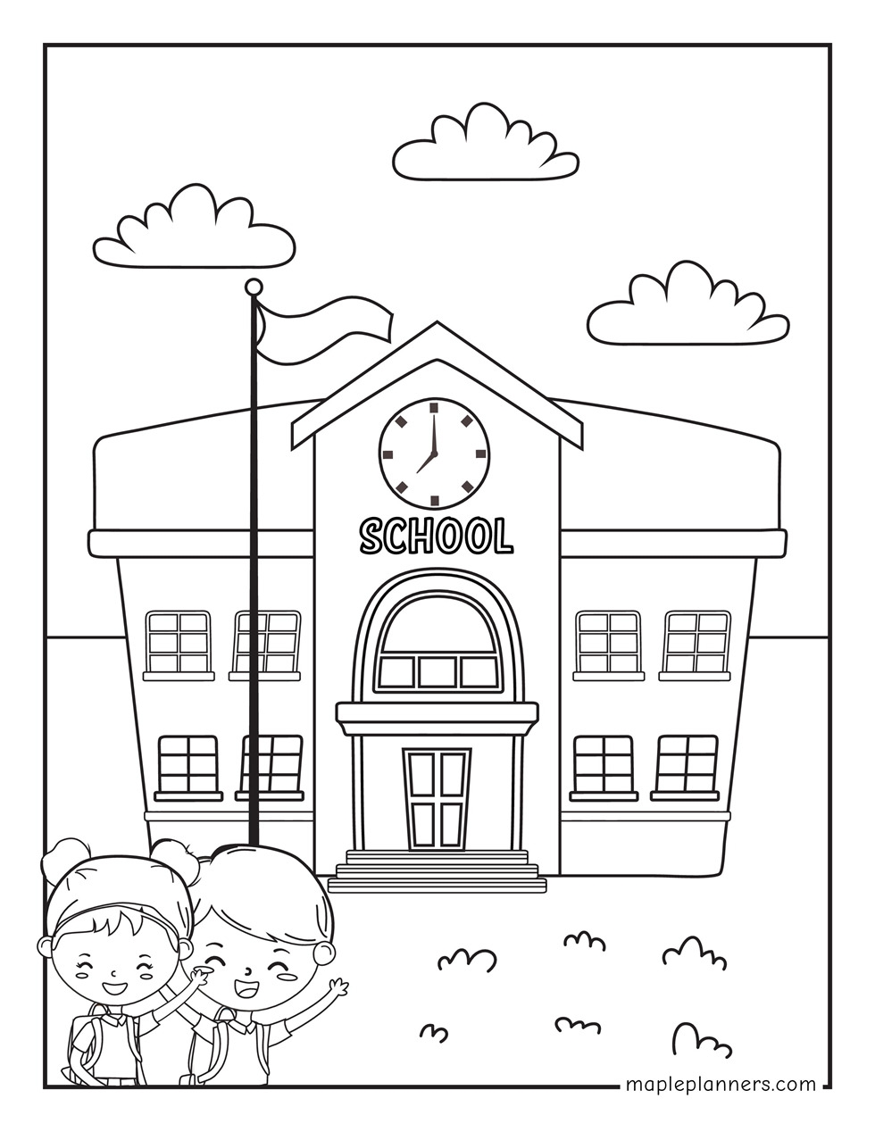 Coloring Page School