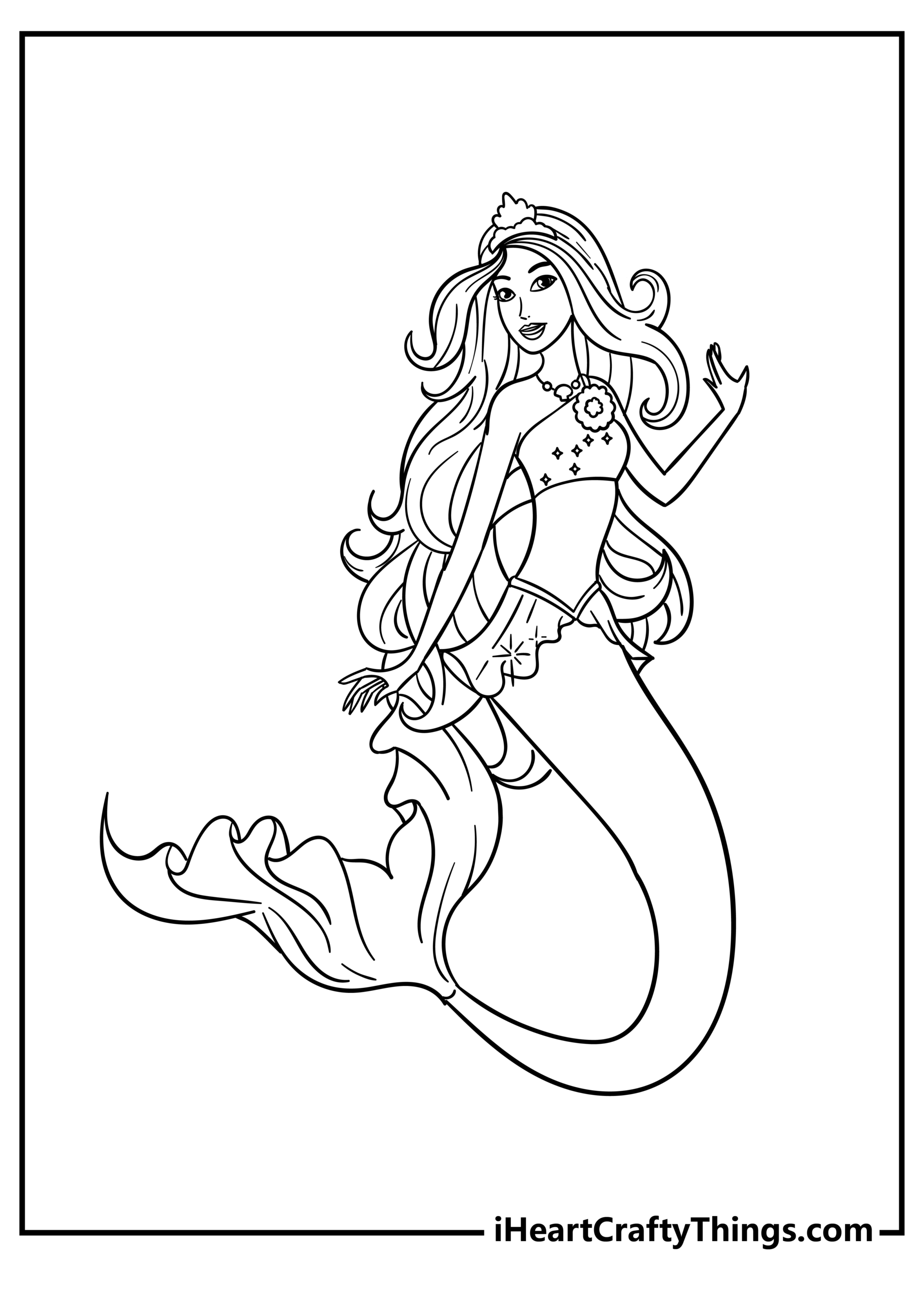 Free Barbie Mermaidia Coloring Pages