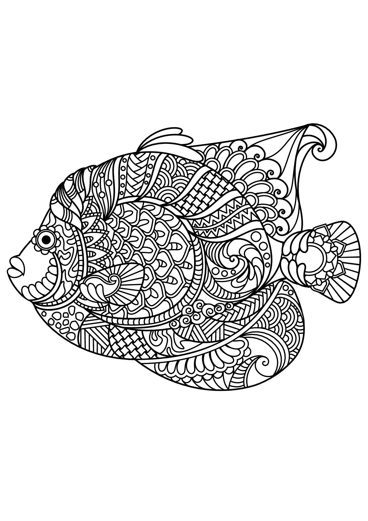 Free Book Fish Fish Coloring Pages For Adults