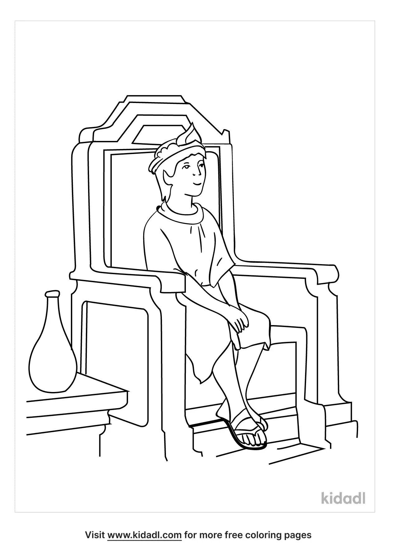Free Boy King Josiah Coloring Page Coloring Page Printables Kidadl