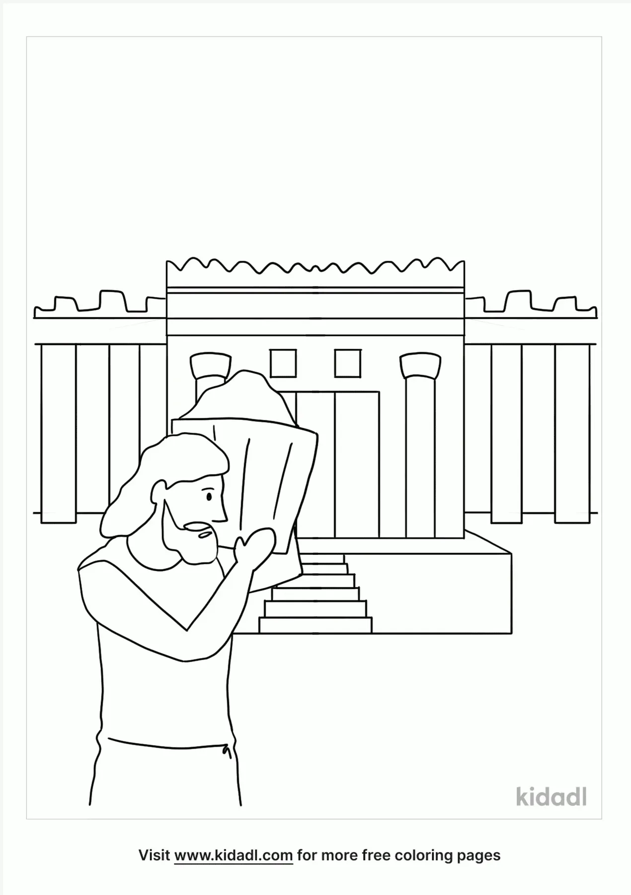 Free Building The Temple Coloring Page Coloring Page Printables Kidadl