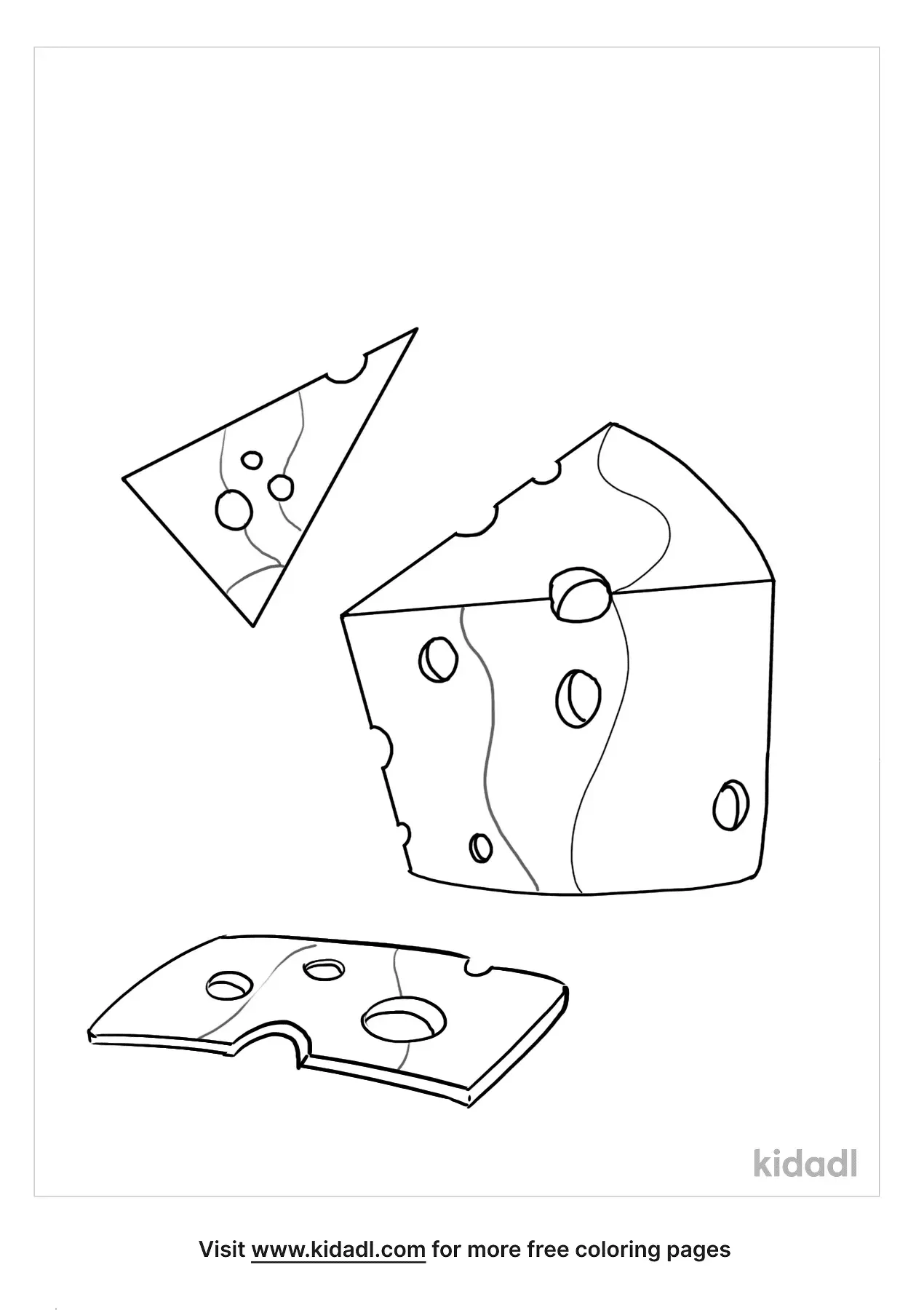 Free Cheese Coloring Page Coloring Page Printables Kidadl