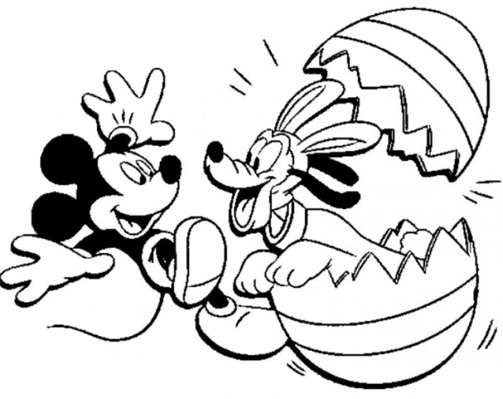 Free Coloring Easter Pages Mickey Mouse Coloring Pages