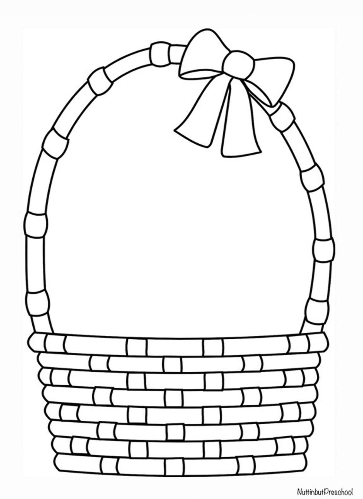 Free Coloring Page Empty Basket