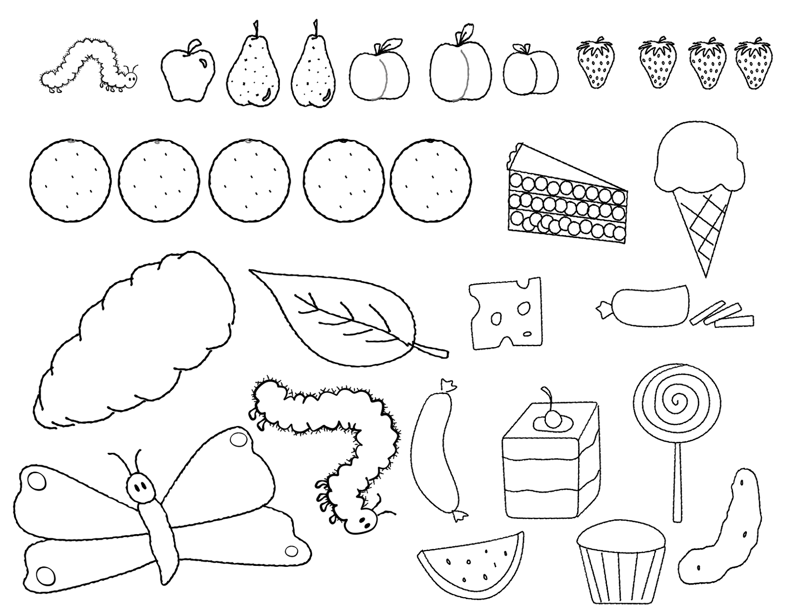 Free Coloring Pages Of Caterpillar To Butterfly