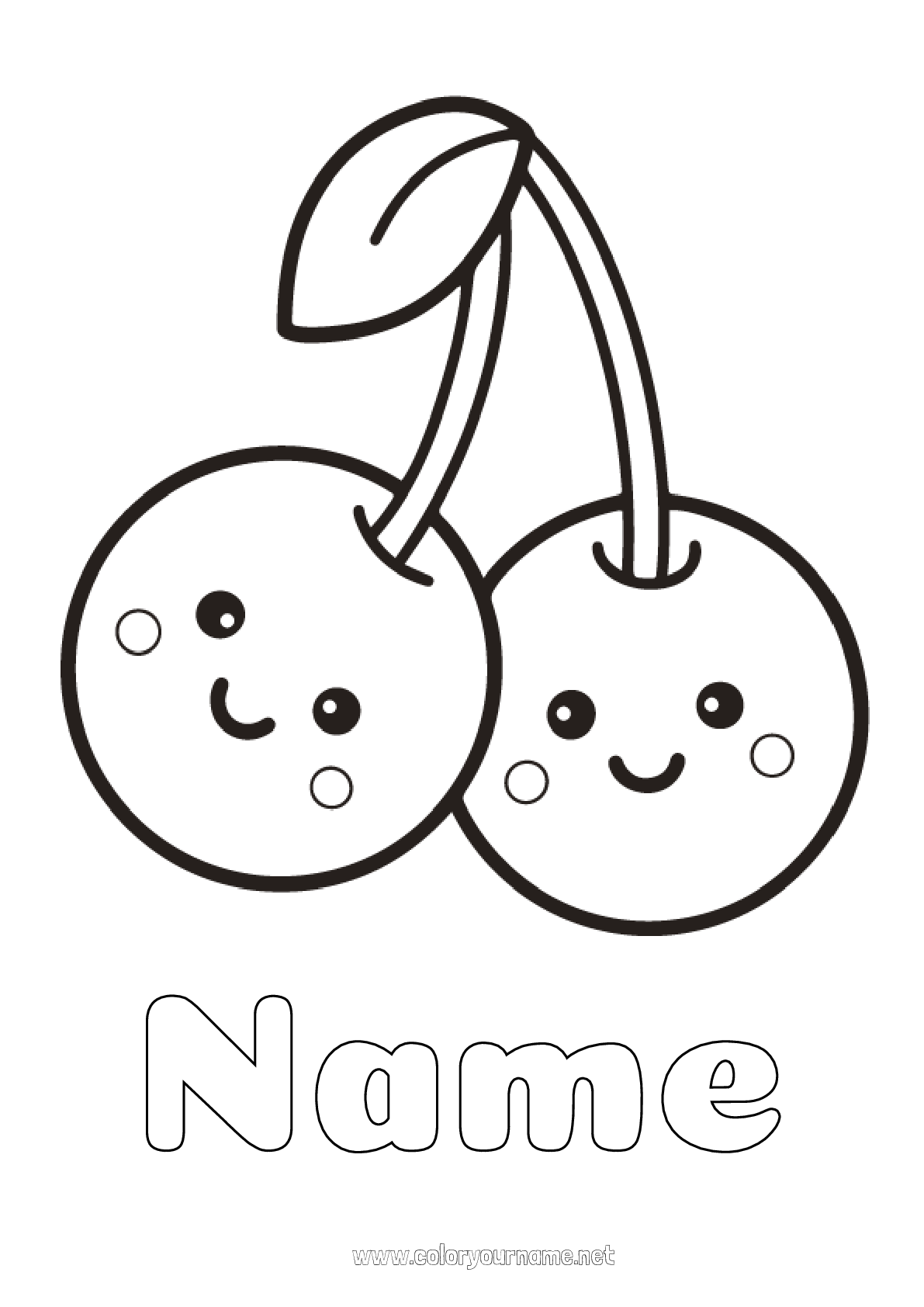 Free Coloring Pages Of Cherries