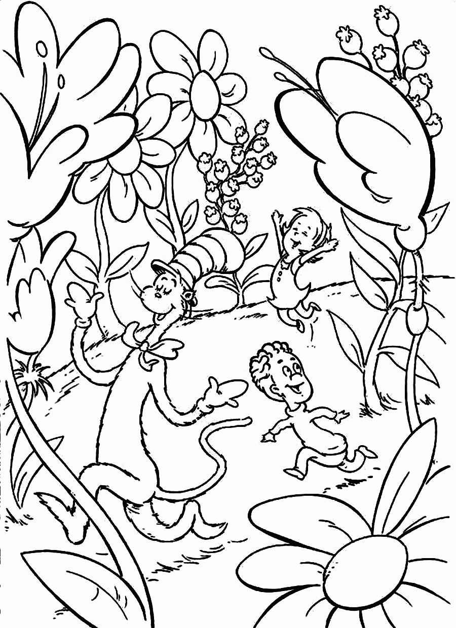 Free Coloring Pages Of Dr Seuss Characters Coloring Home