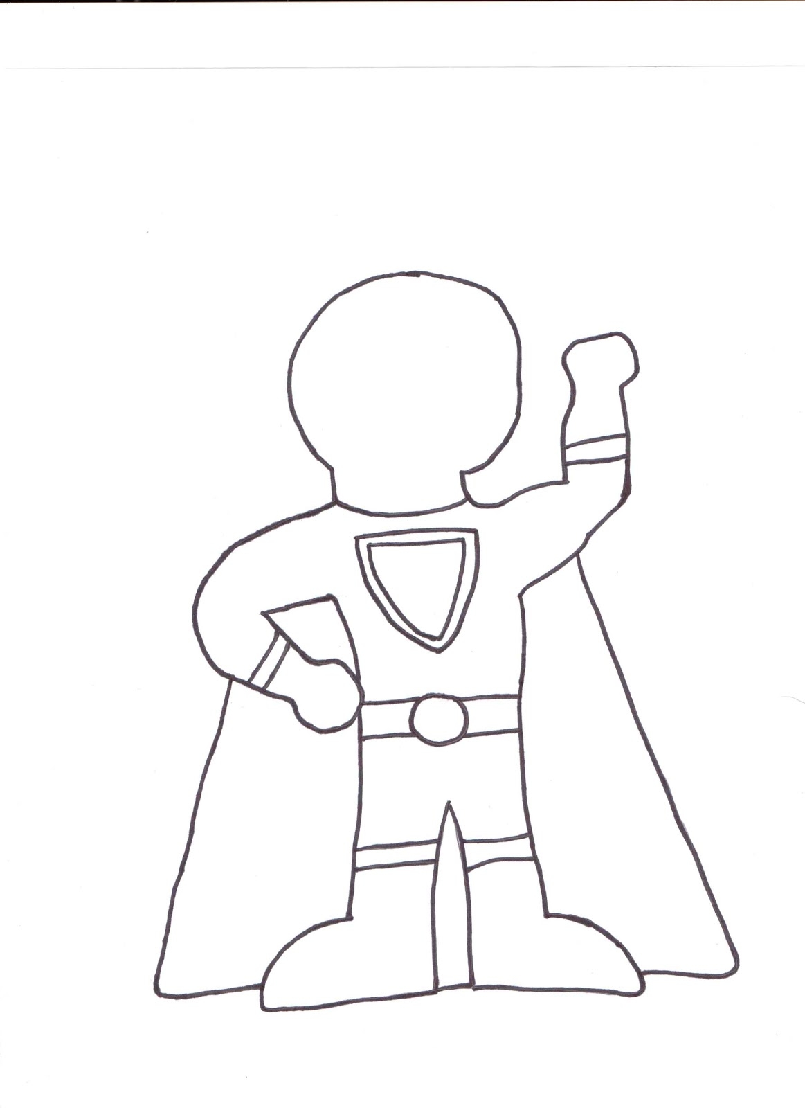 Free Coloring Pages Of Superhero Outline