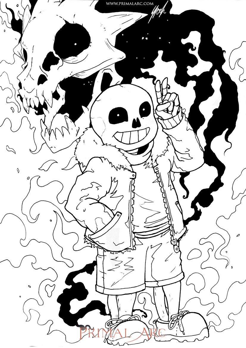 Undertale Sans Coloring Pages