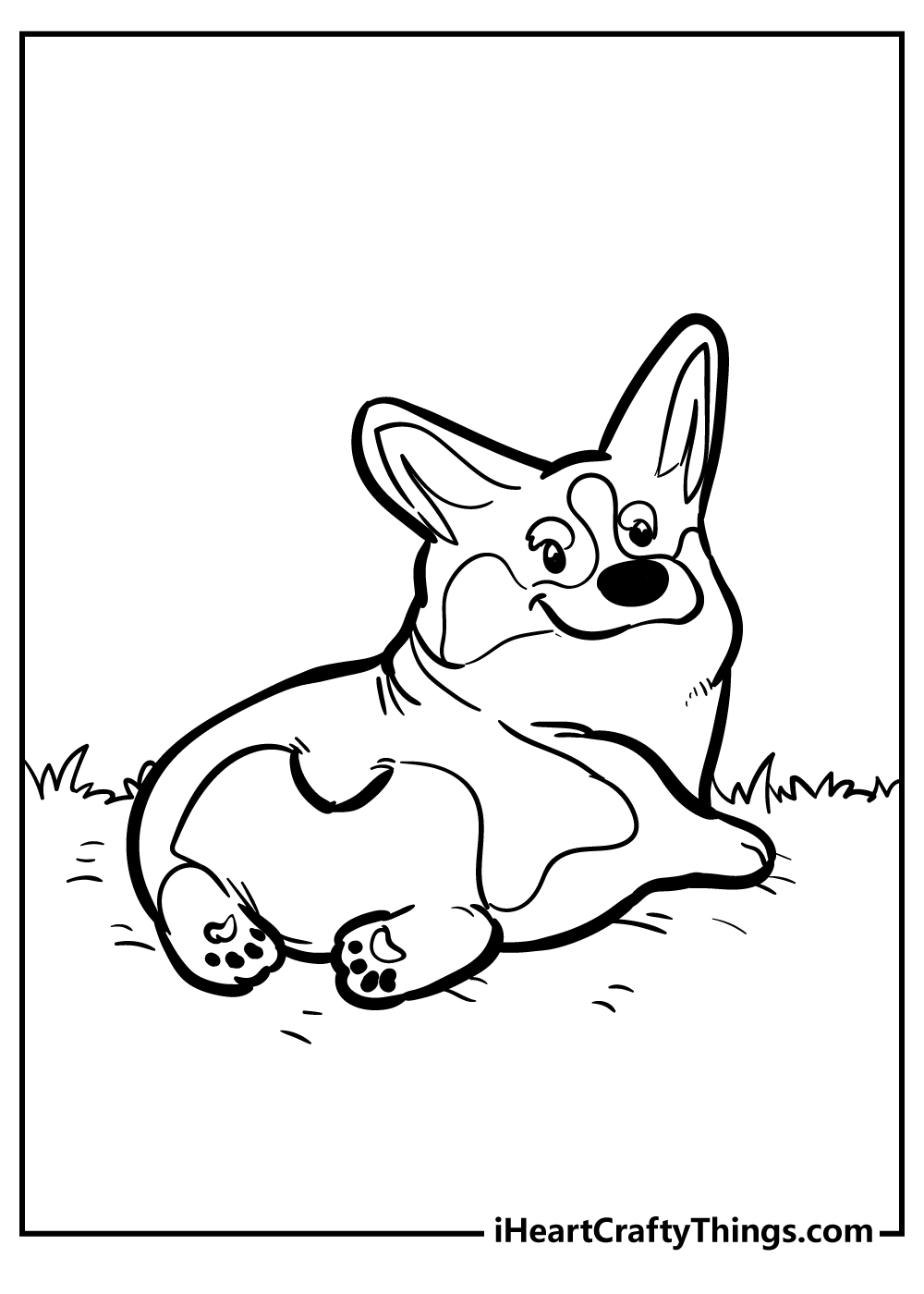Free Corgi Coloring Pages