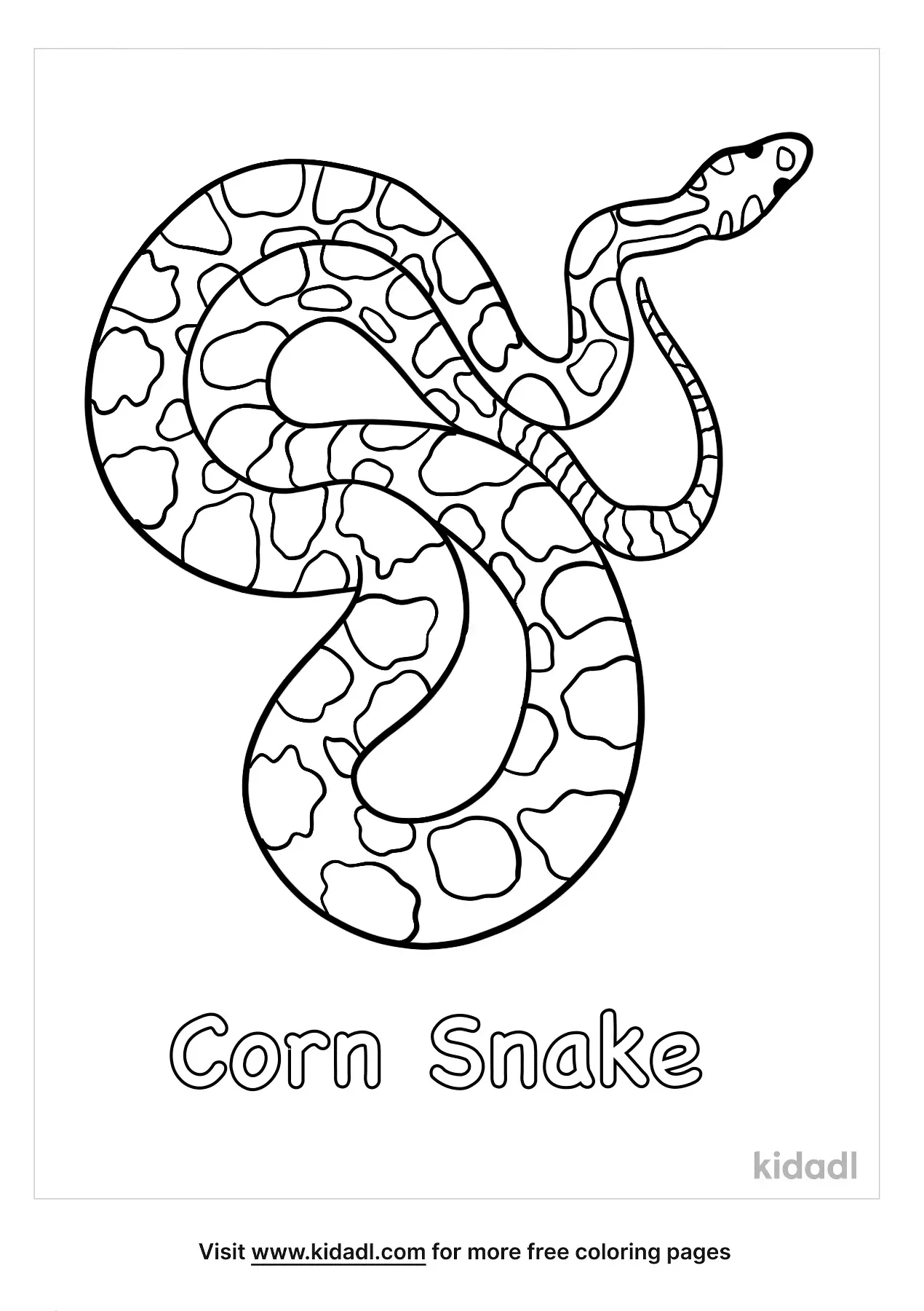 Free Corn Snake Coloring Page Coloring Page Printables Kidadl