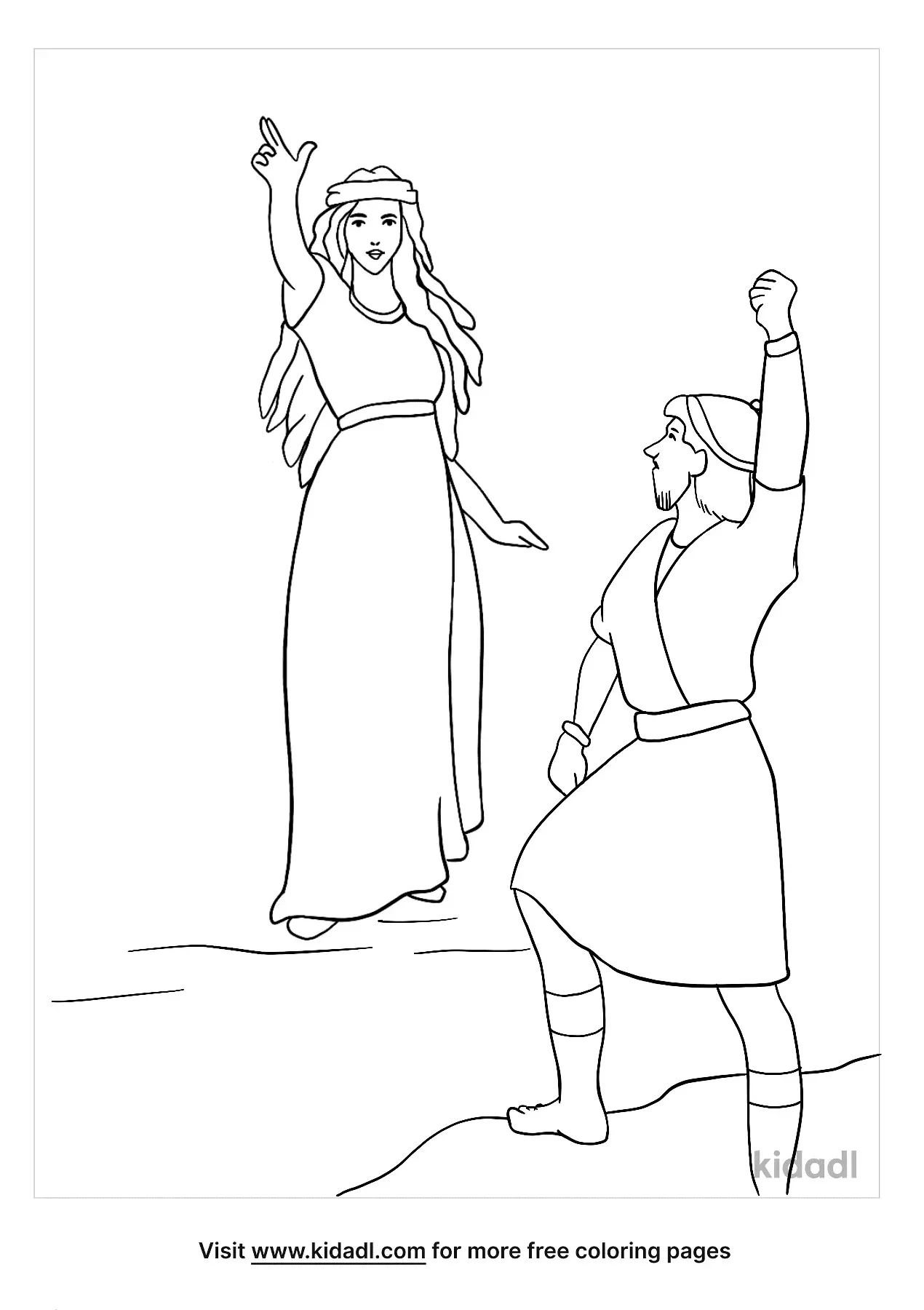 Free Deborah And Barak Coloring Page Coloring Page Printables Kidadl
