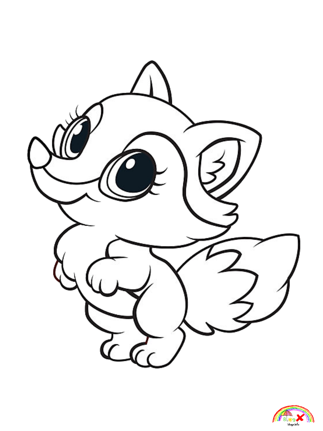 Free Download Collection Of Cute Baby Fox Coloring Pages In 2020 Fox Coloring Page Coloring