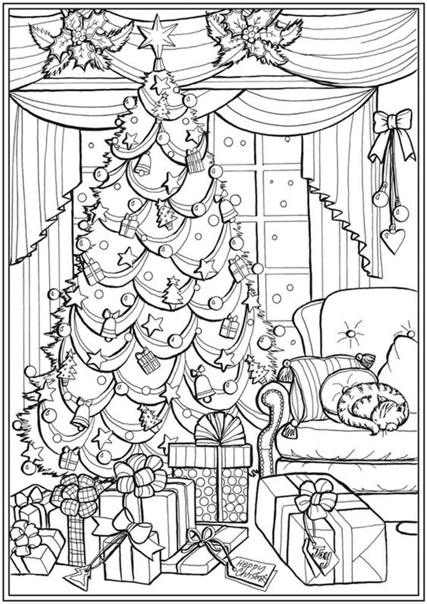 Free Adult Coloring Pages Christmas