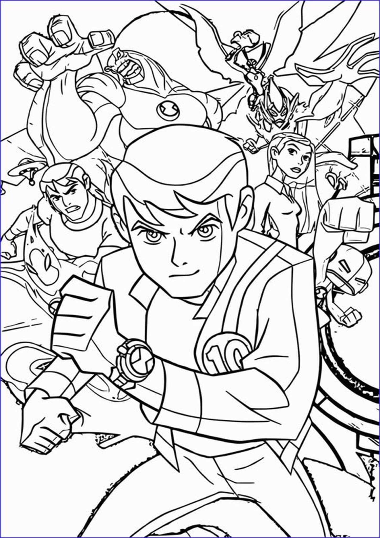 Free Ben 10 Coloring Pages