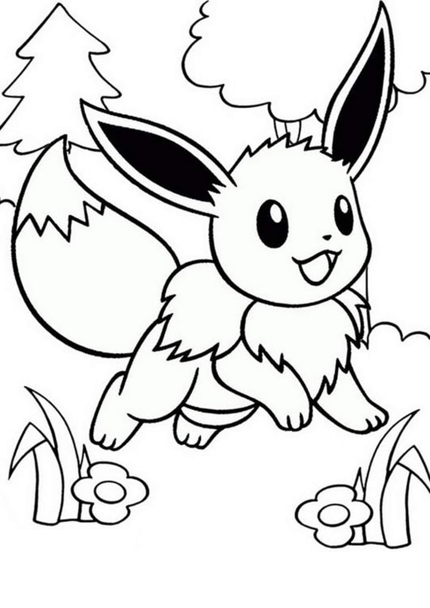 Free Easy To Print Eevee Coloring Pages Tulamama