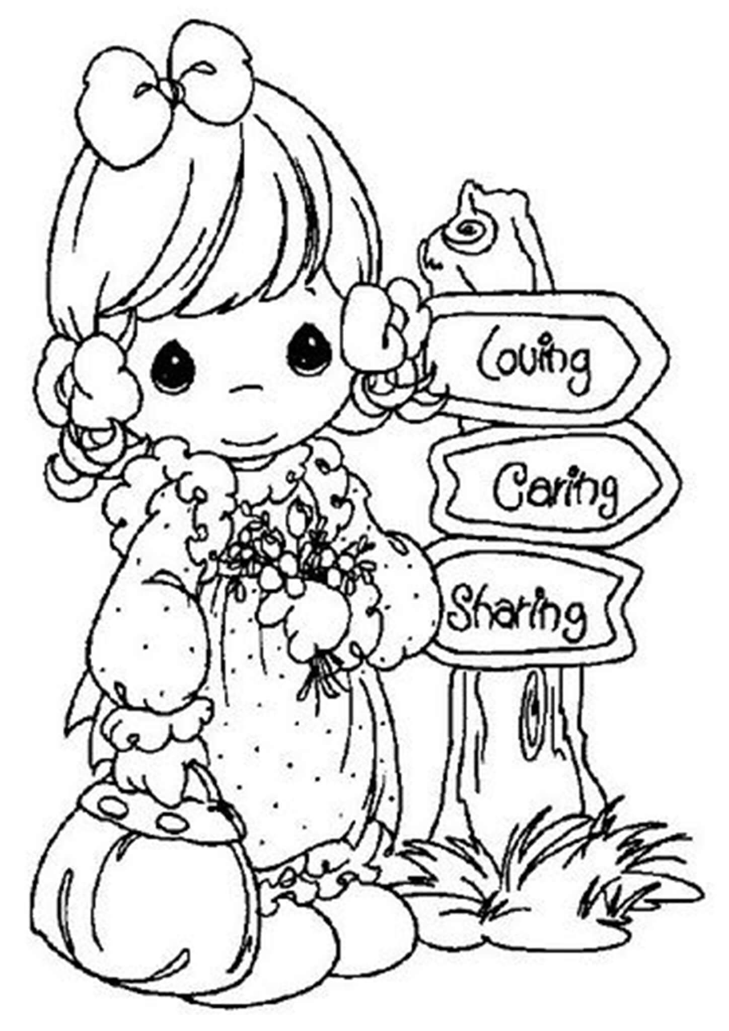 Precious Moments Scripture Coloring Pages