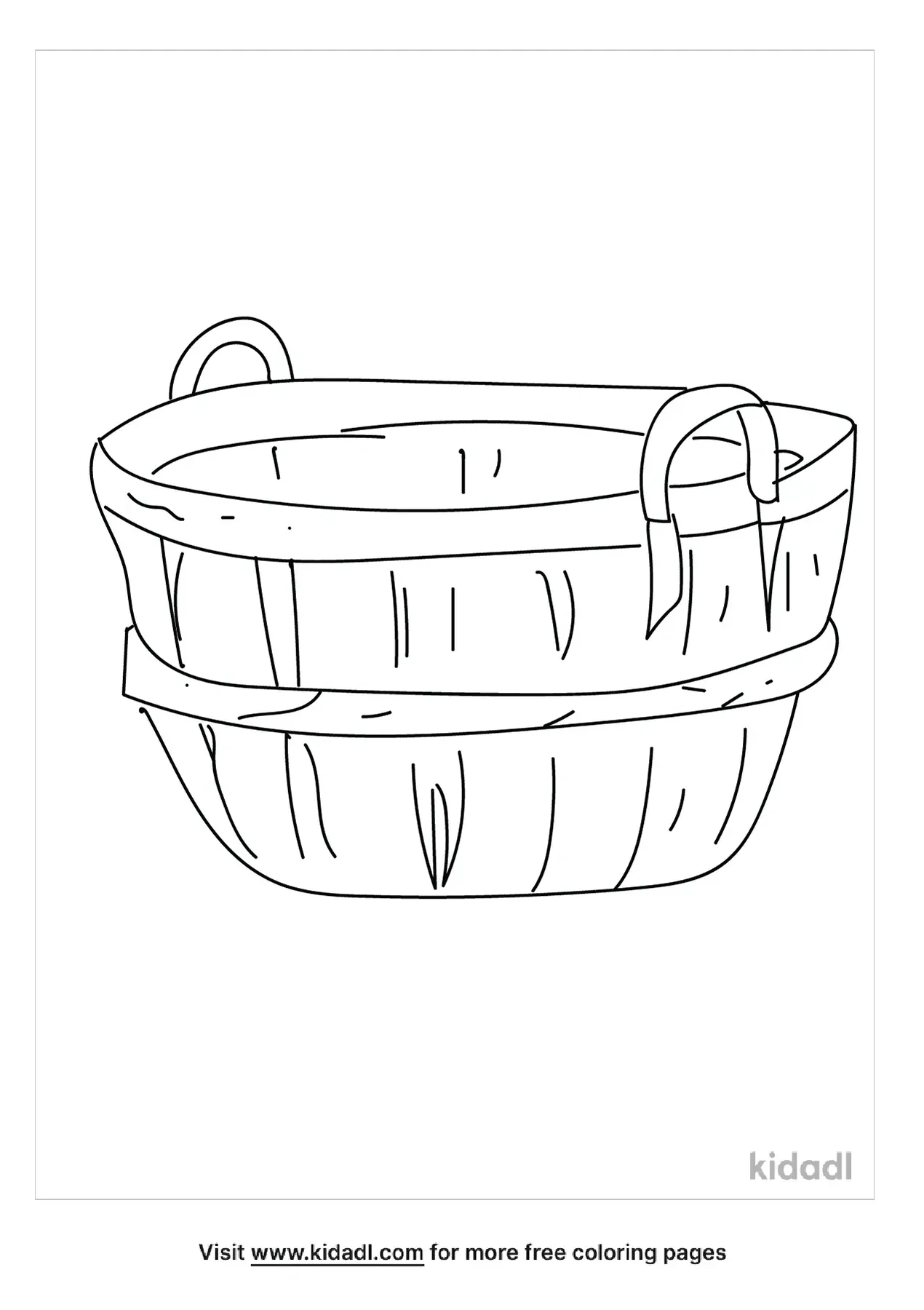 Free Empty Basket Coloring Page Coloring Page Printables Kidadl