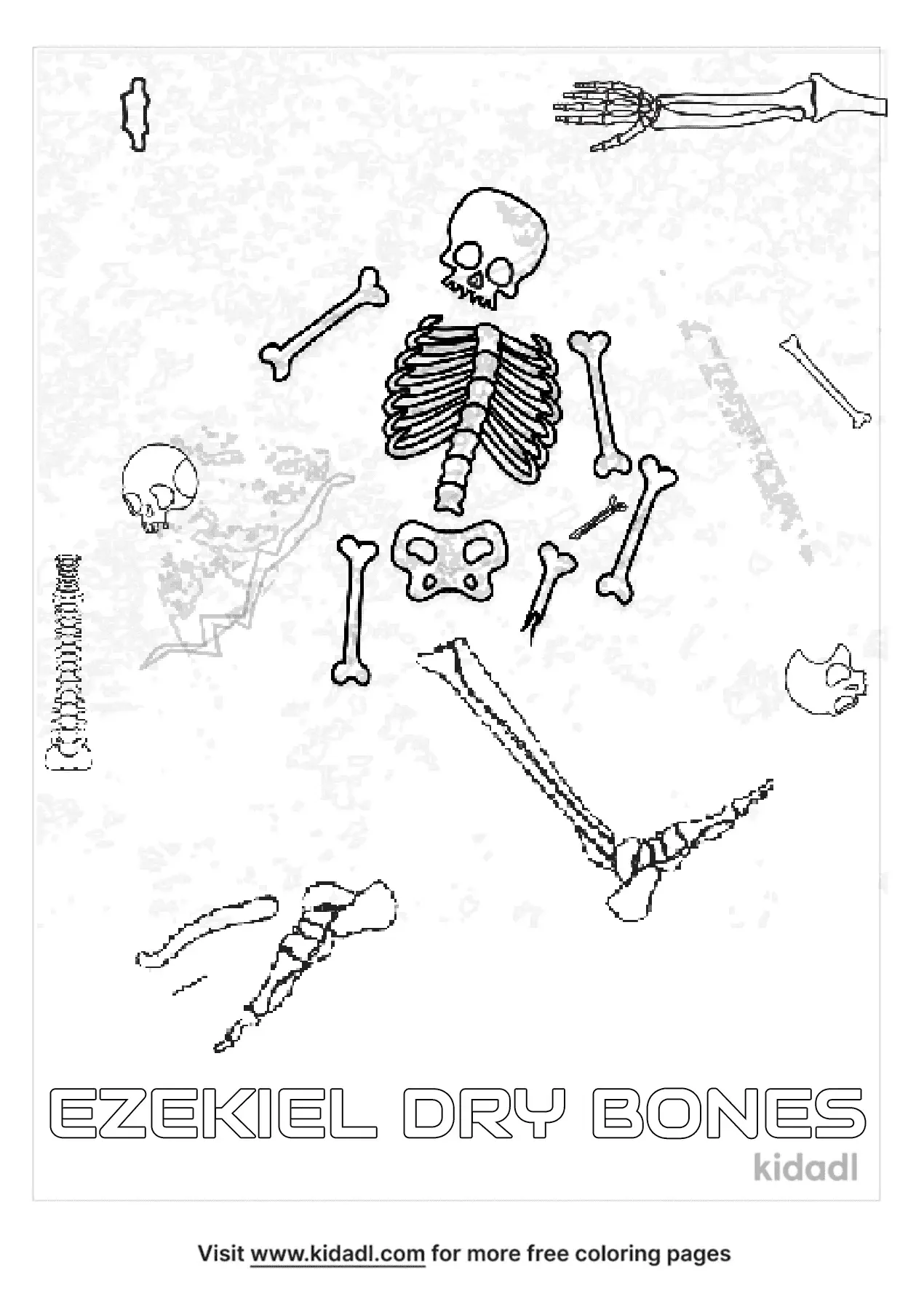 Free Ezekiel Dry Bones Coloring Page Coloring Page Printables Kidadl