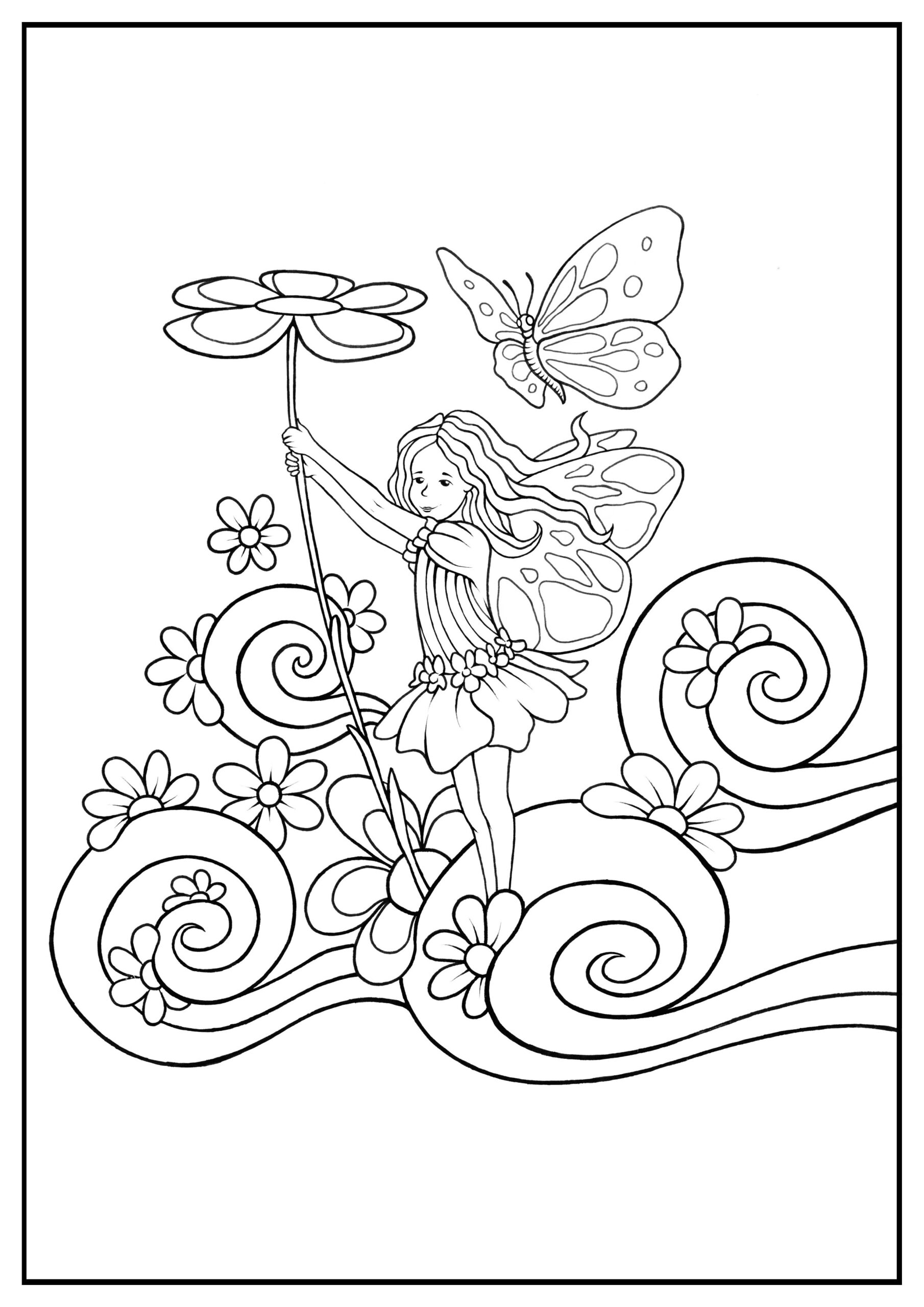 Enchanted Fairies Finished Coloring Pages