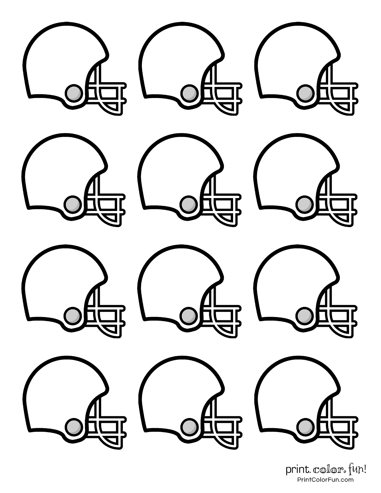 Coloring Pages Of Football Helmets