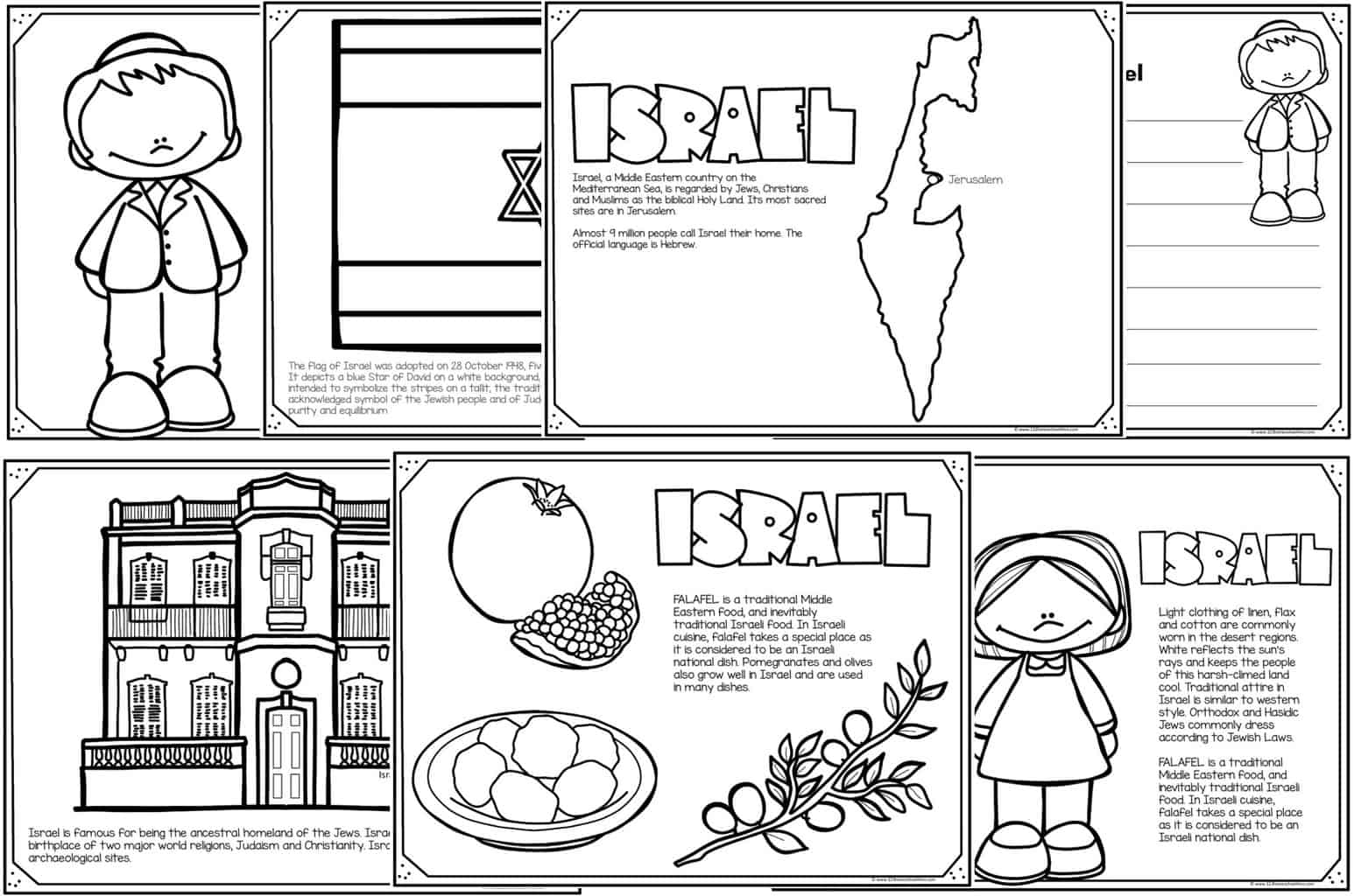 FREE FREE Printable Israel Coloring Pages For Kids