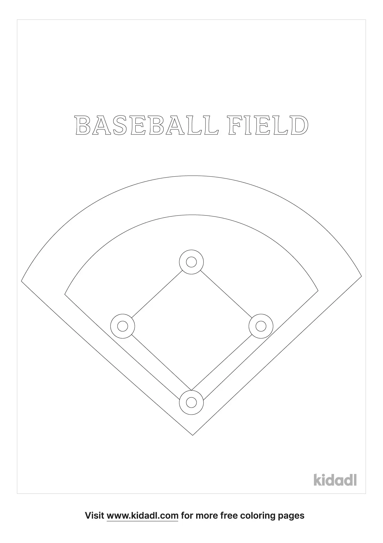 Free Full Page Baseball Field Coloring Page Coloring Page Printables Kidadl