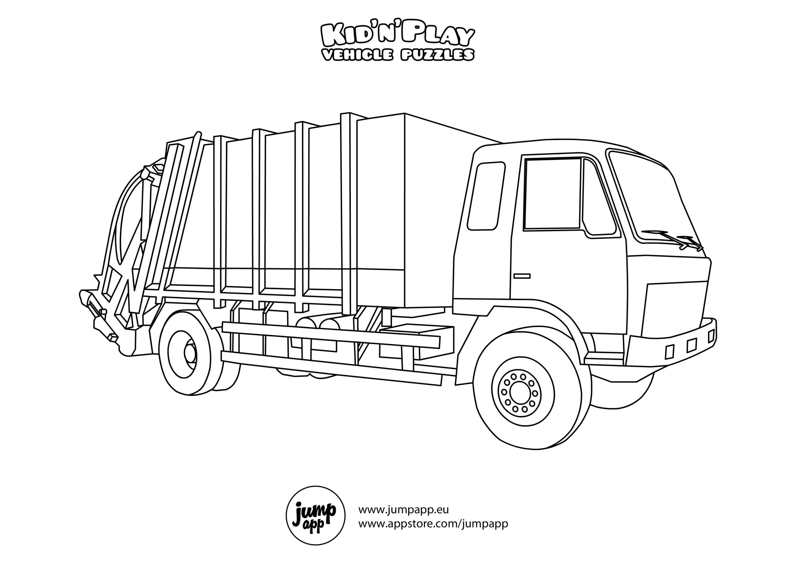 Trash Truck Coloring Page