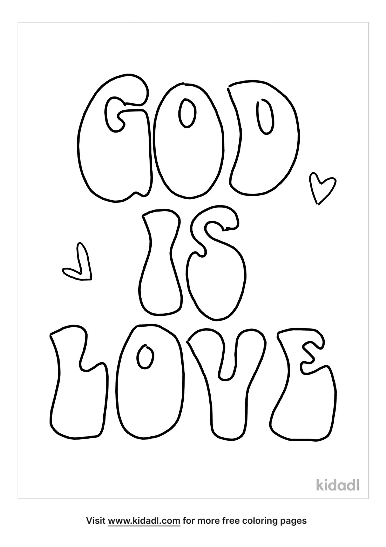 Free God Is Love Coloring Page Coloring Page Printables Kidadl