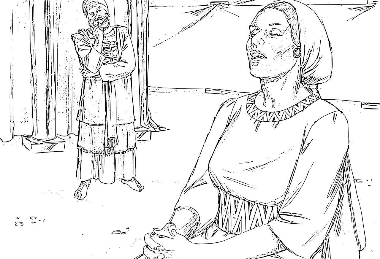 Hannah And Samuel Coloring Page