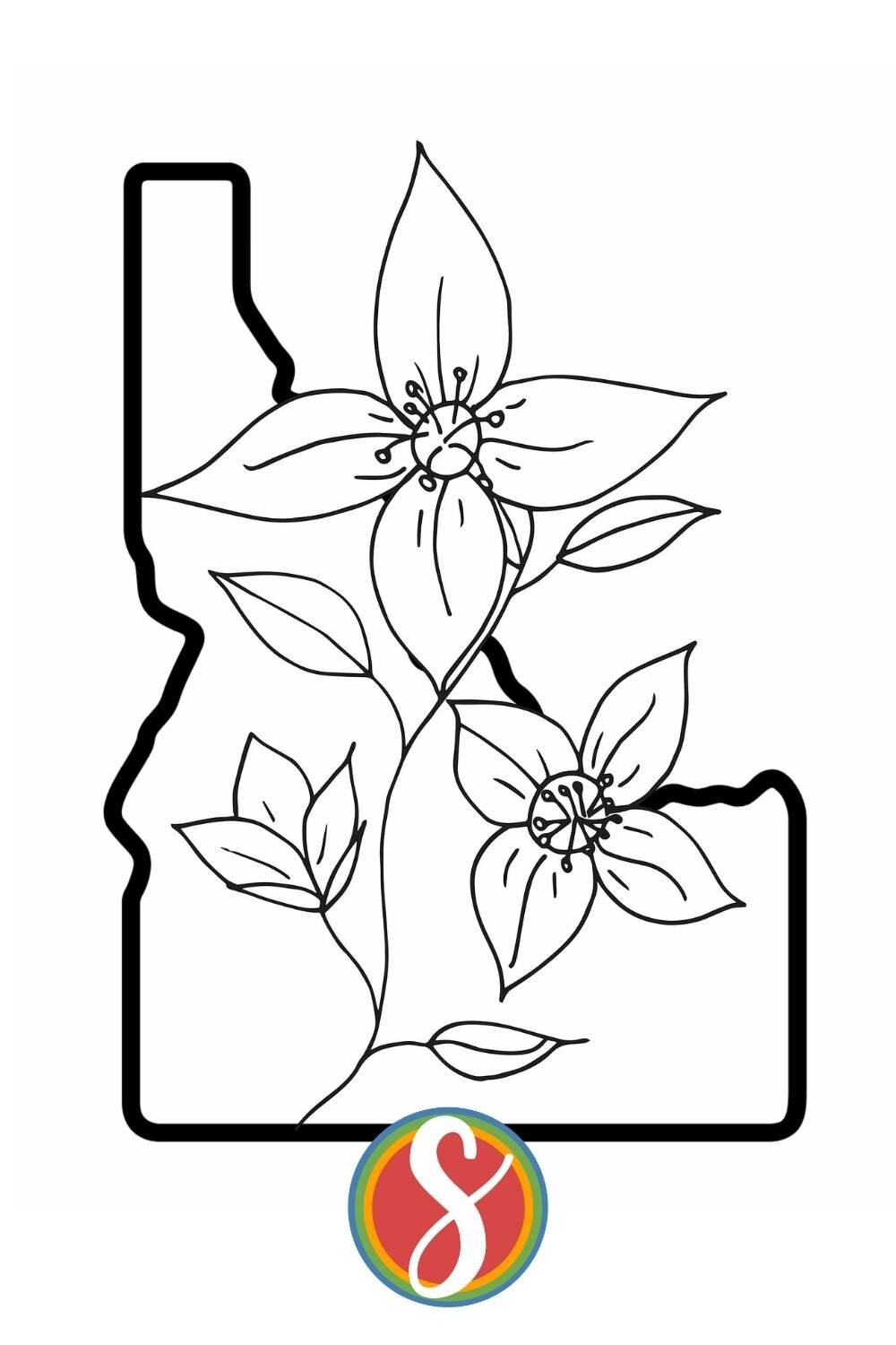 Free Idaho Coloring Pages Stevie Doodles