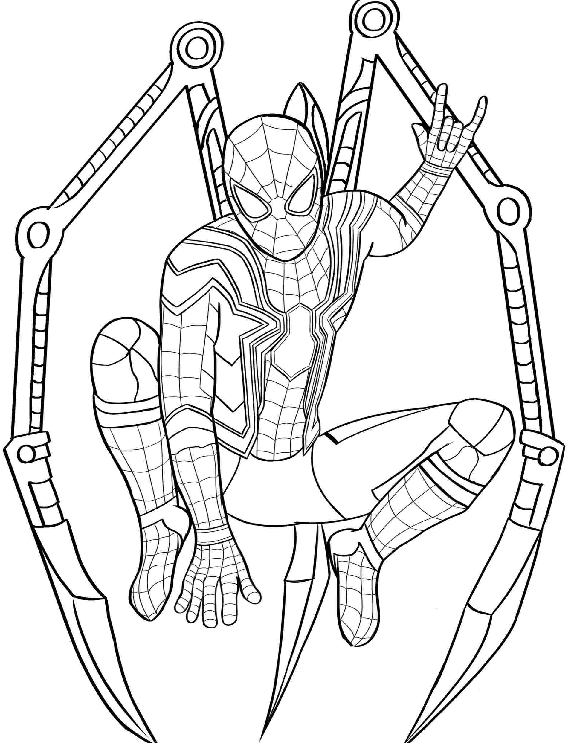 Free Iron Spider Printable Coloring Pages