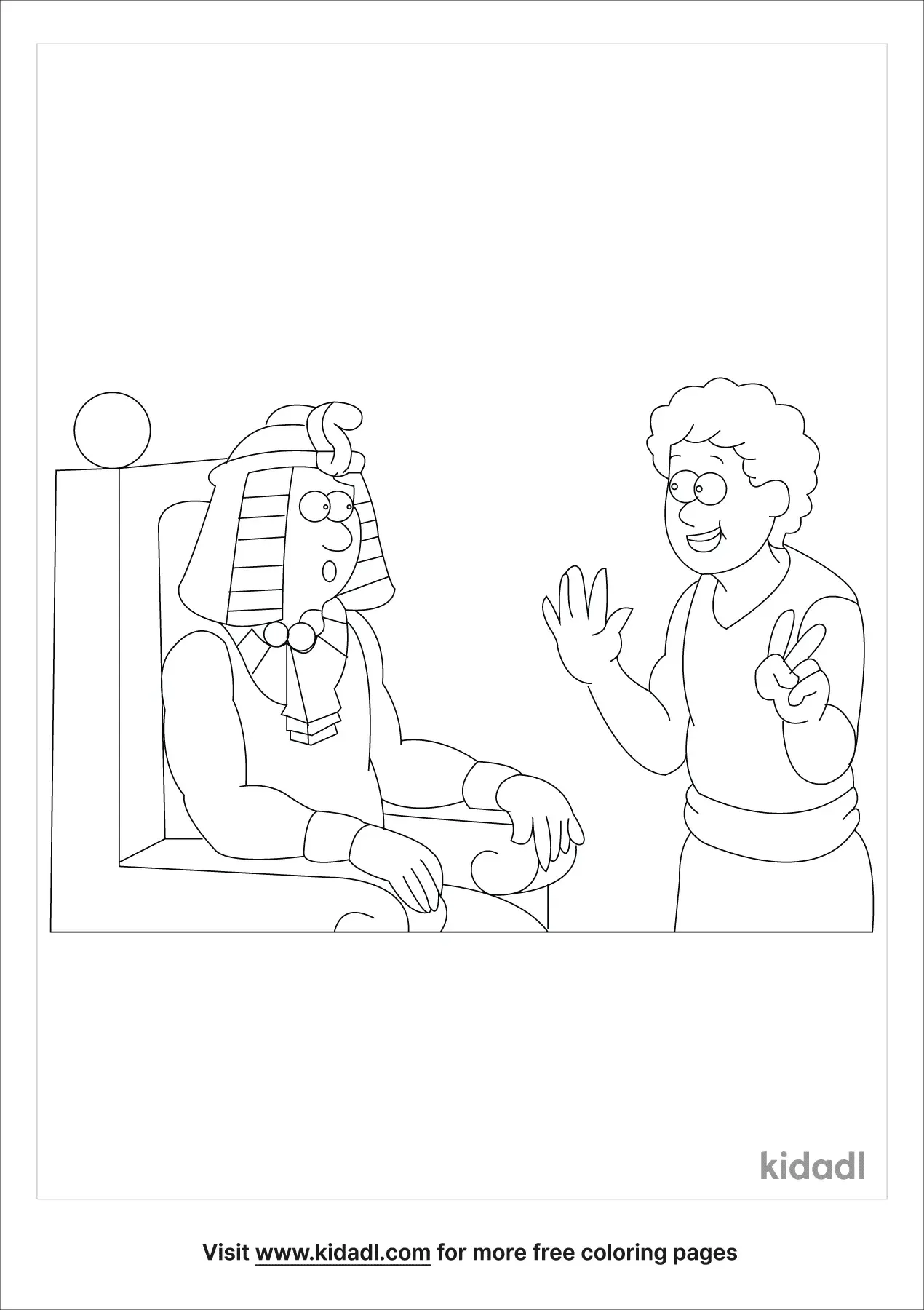 Free Joseph And Pharaoh Coloring Page Coloring Page Printables Kidadl