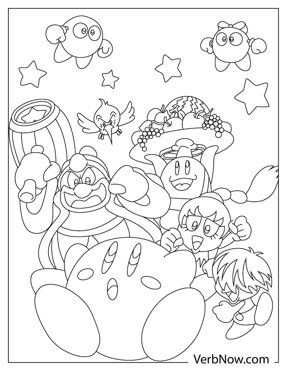 Free KIRBY Coloring Pages For Download Printable PDF