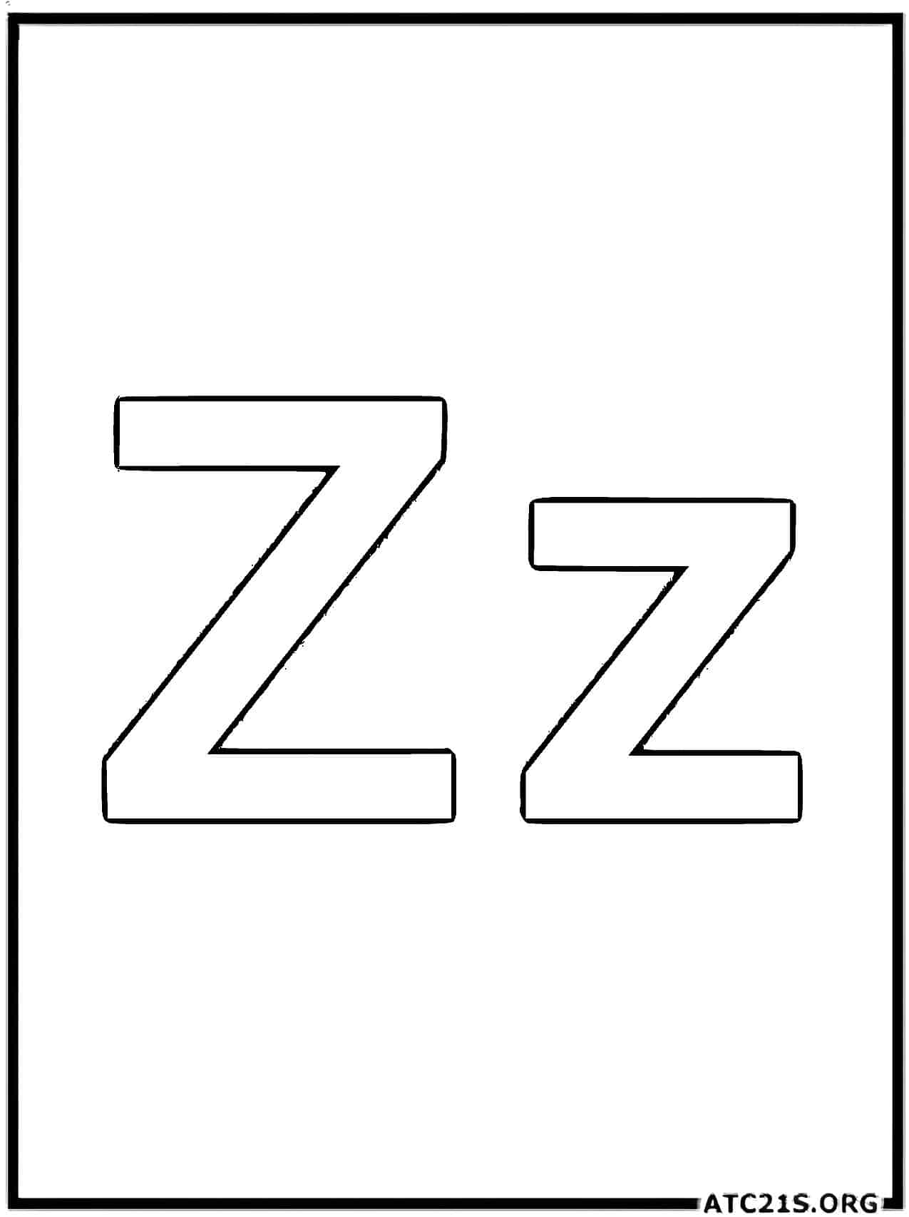 Z Coloring Page