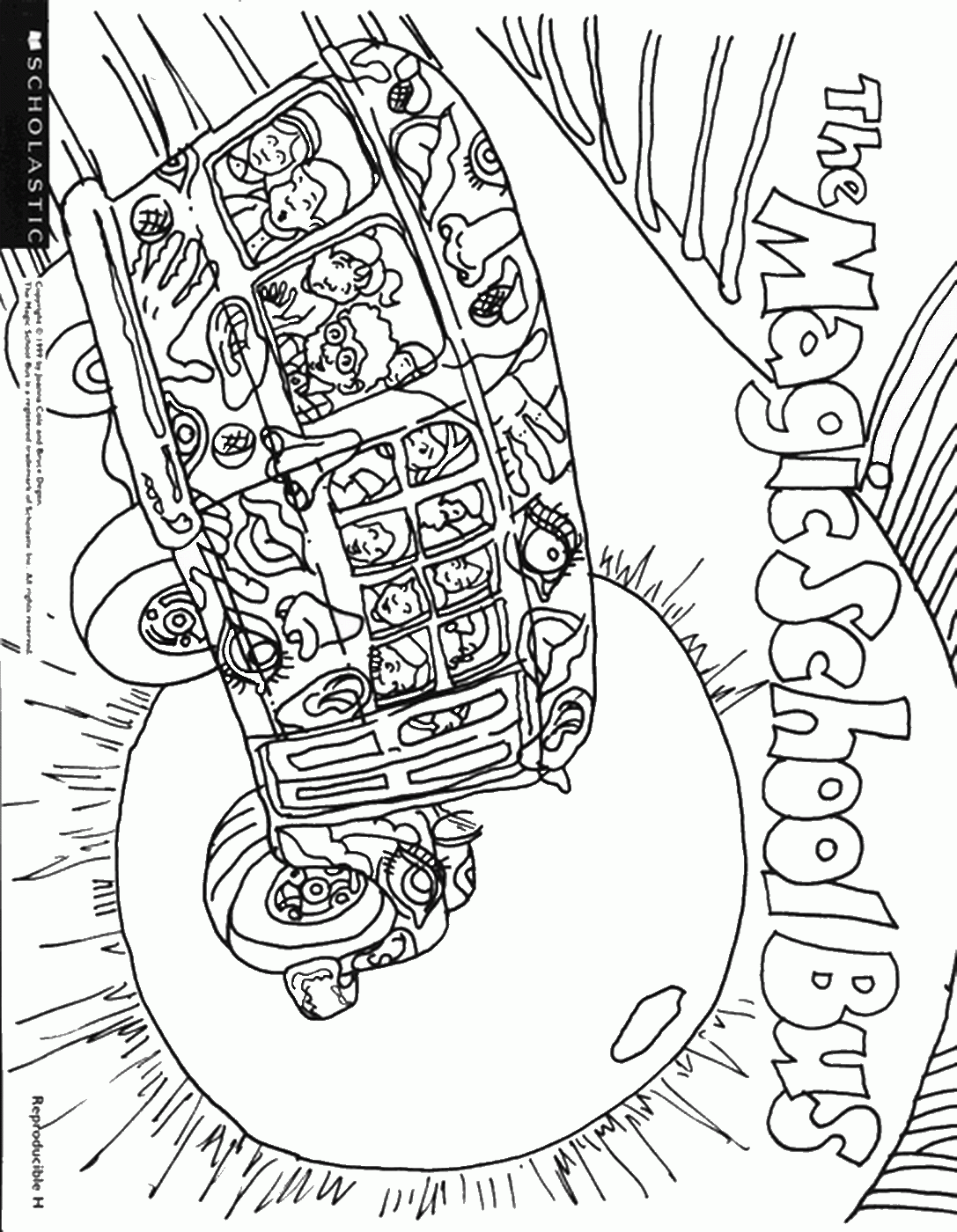 Magic School Bus Coloring Page