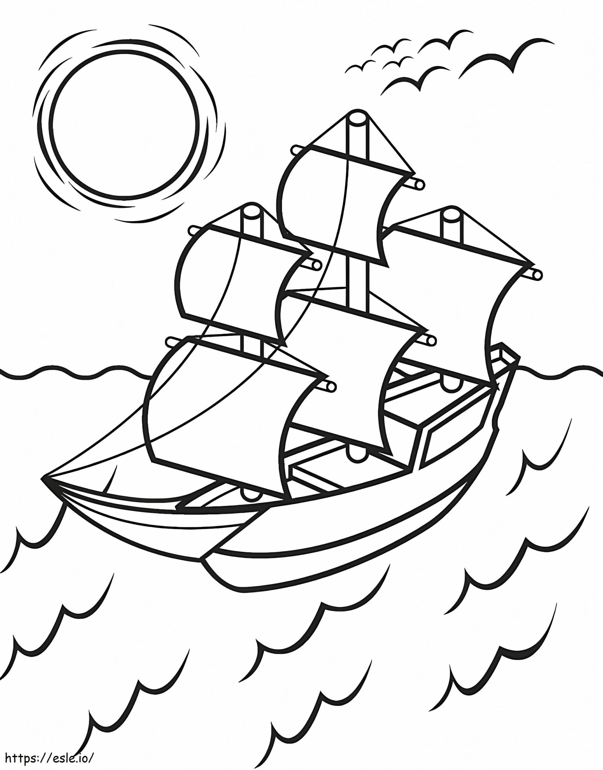 Mayflower Coloring Page