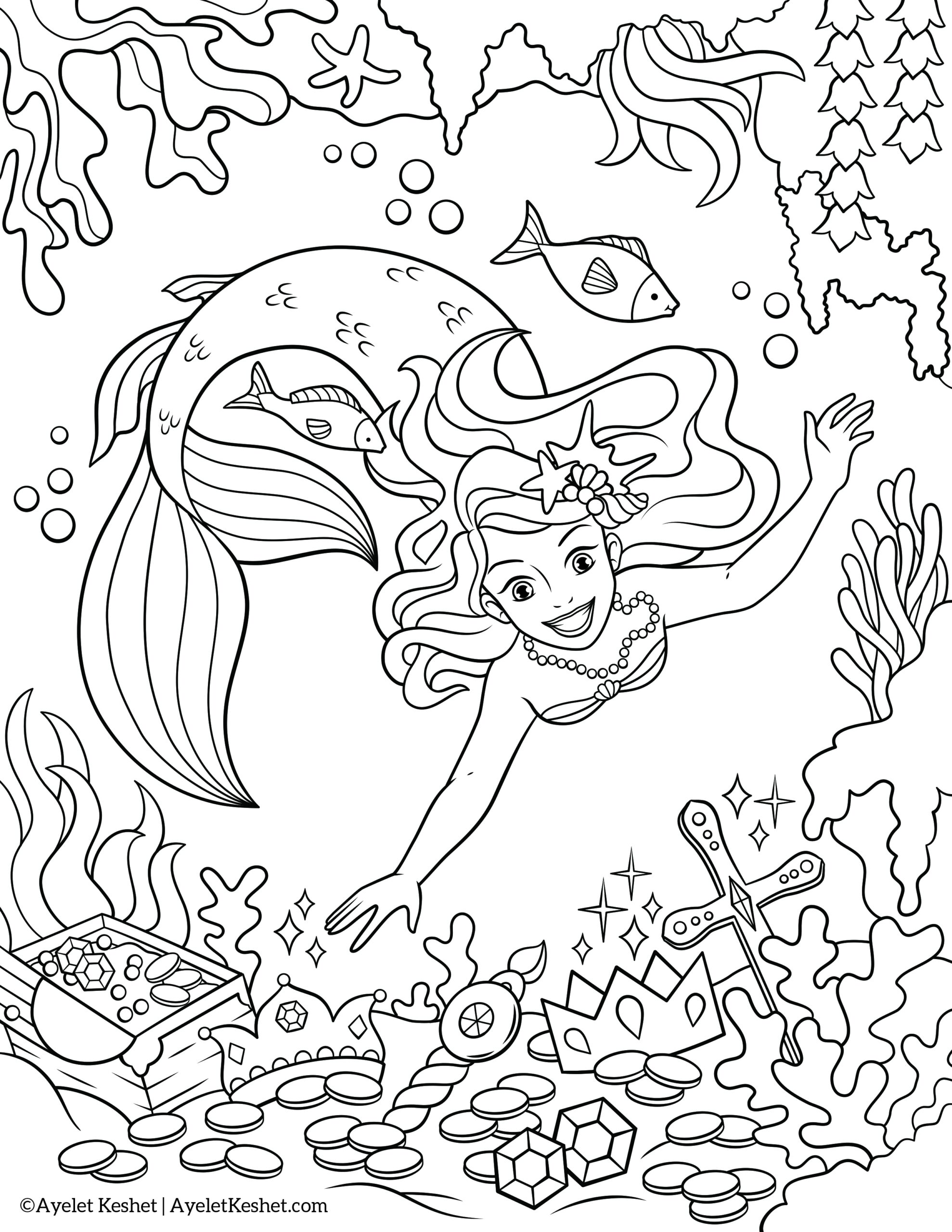 Coloring Pages Mermaids