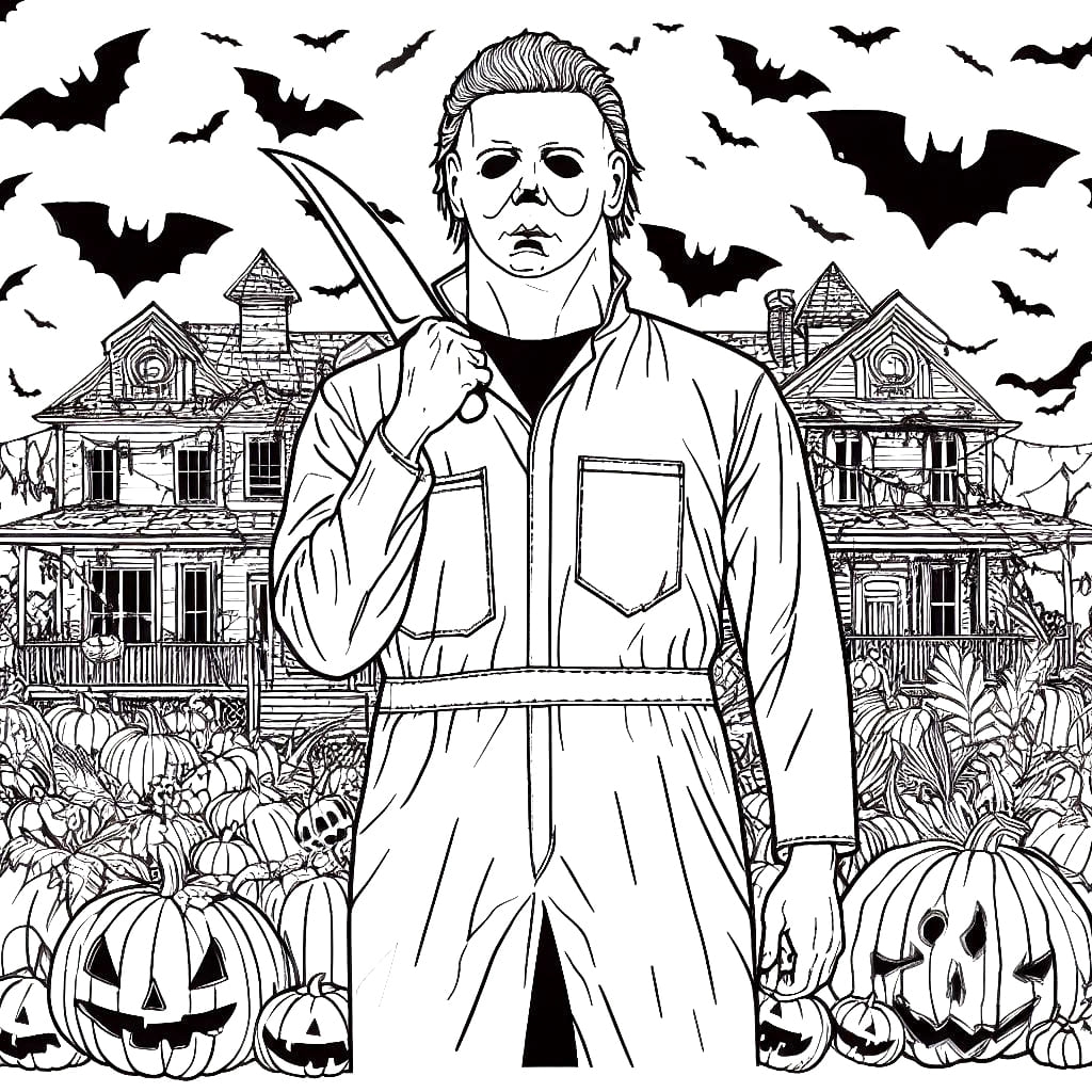 Free Michael Myers Coloring Page Download Print Or Color Online For Free
