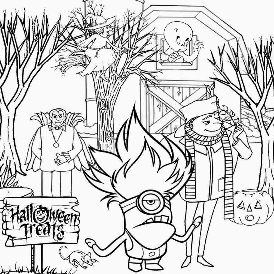 Minion Halloween Coloring Page