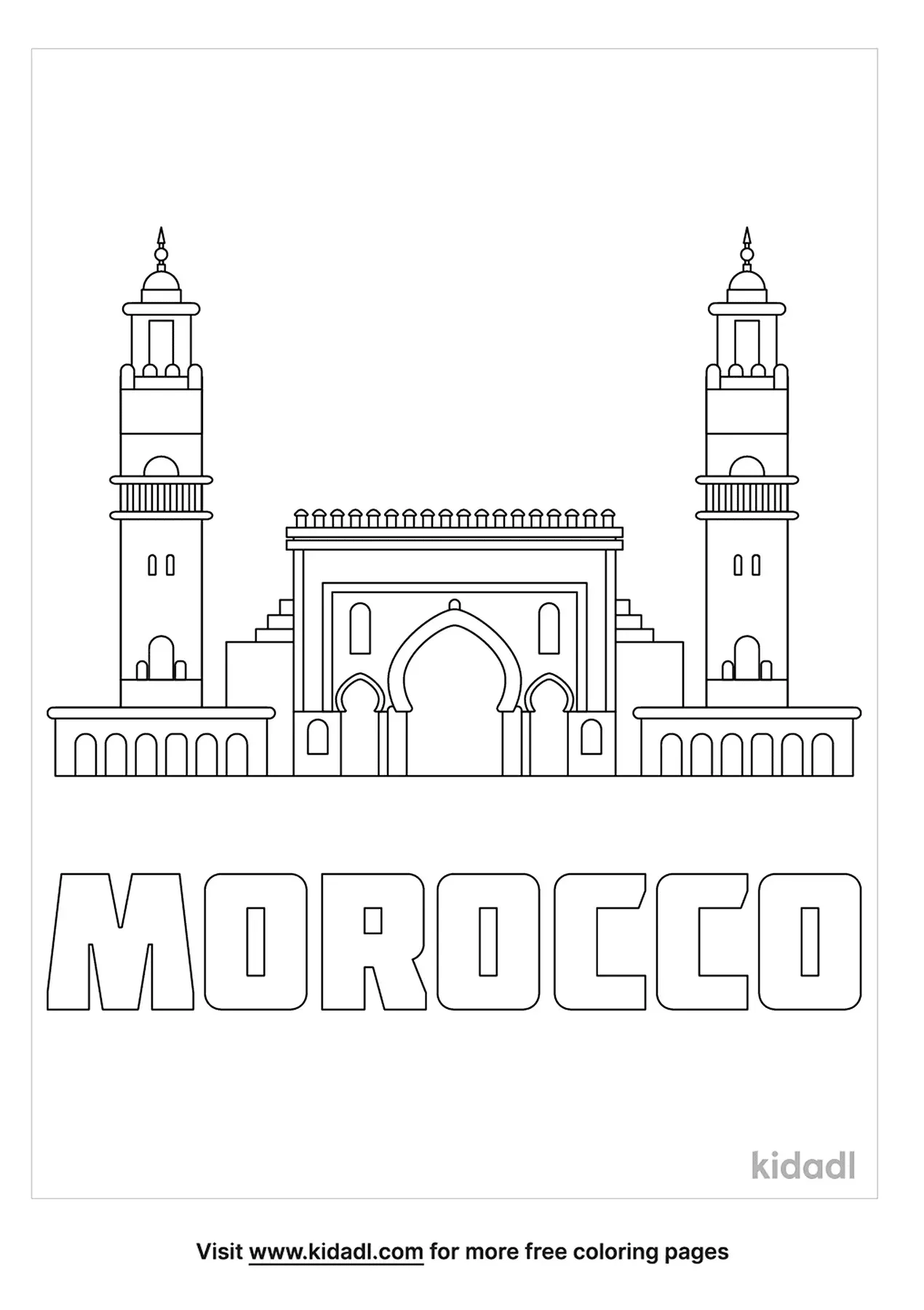 Free Morocco Coloring Page Coloring Page Printables Kidadl