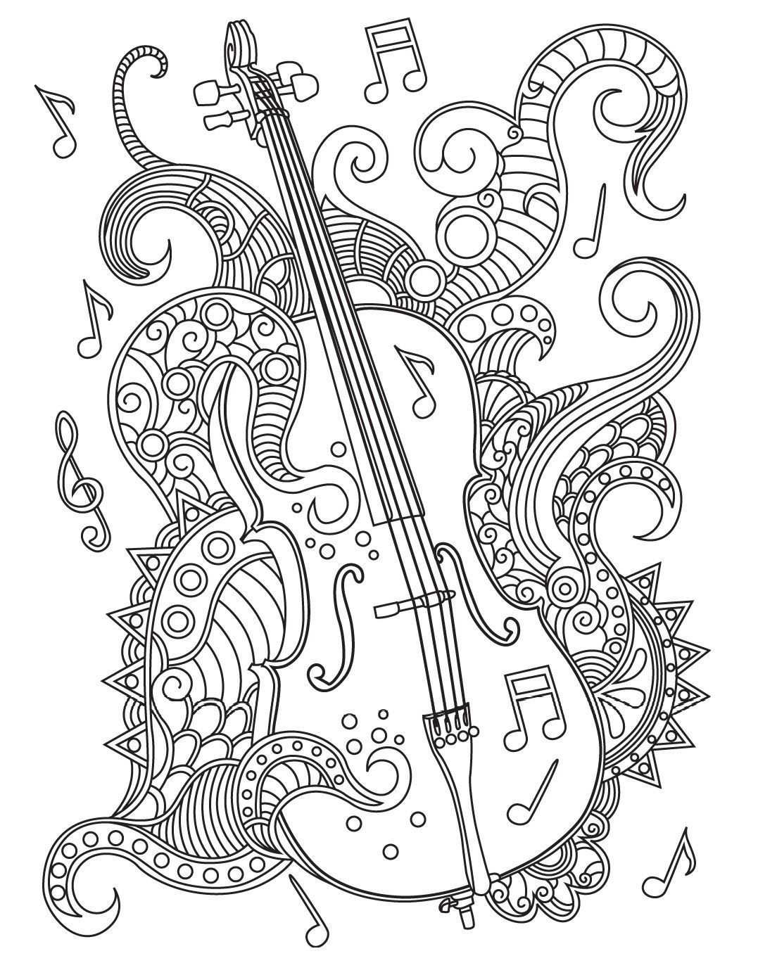 Free Music Coloring Pages Pdf Coloringfolder Music Coloring Sheets Music Coloring